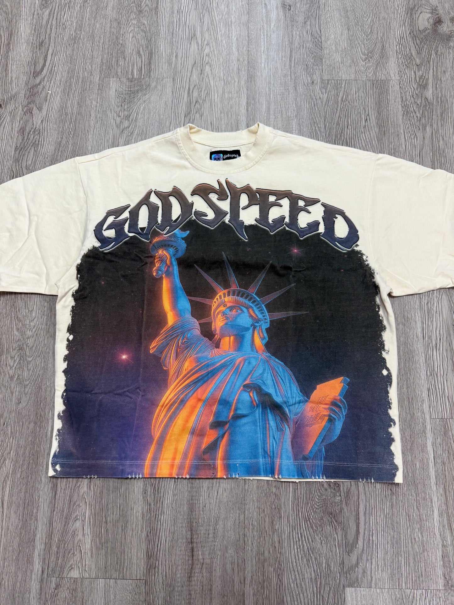 Godspeed Purple City Tee Bone Cream