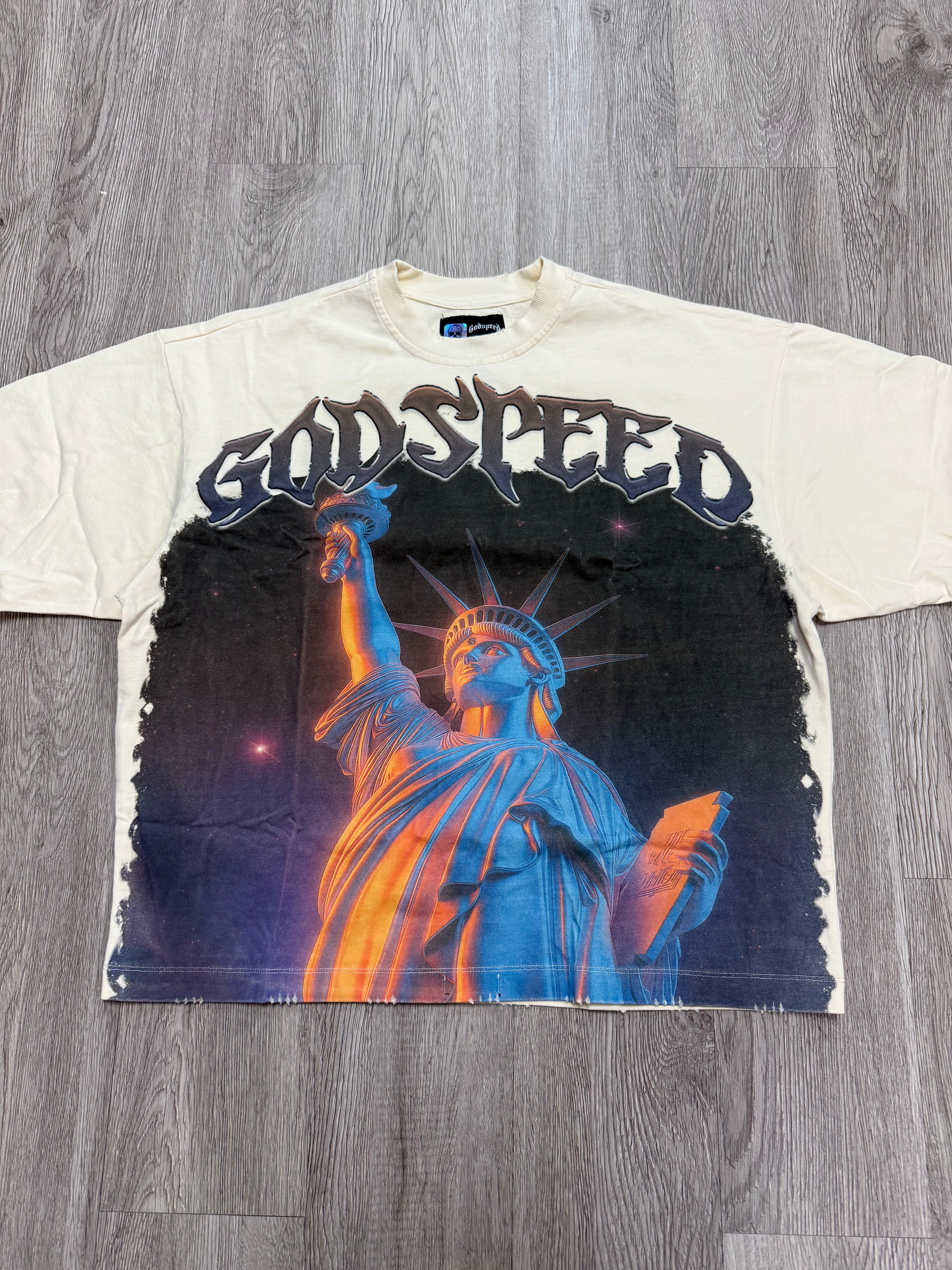 Godspeed Purple City Tee Bone Cream