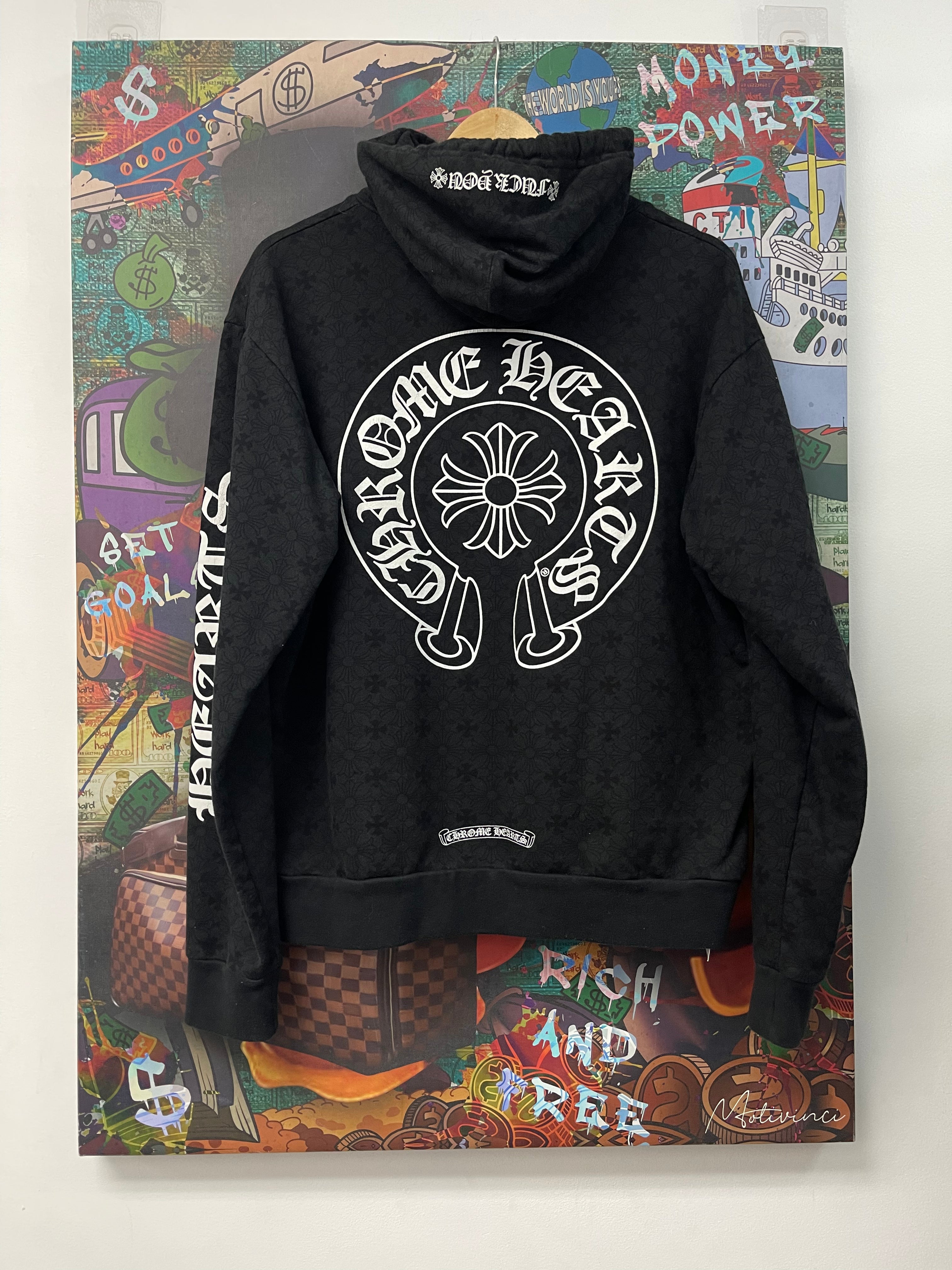 Chrome Hearts Black Plus Monogram Hoodie