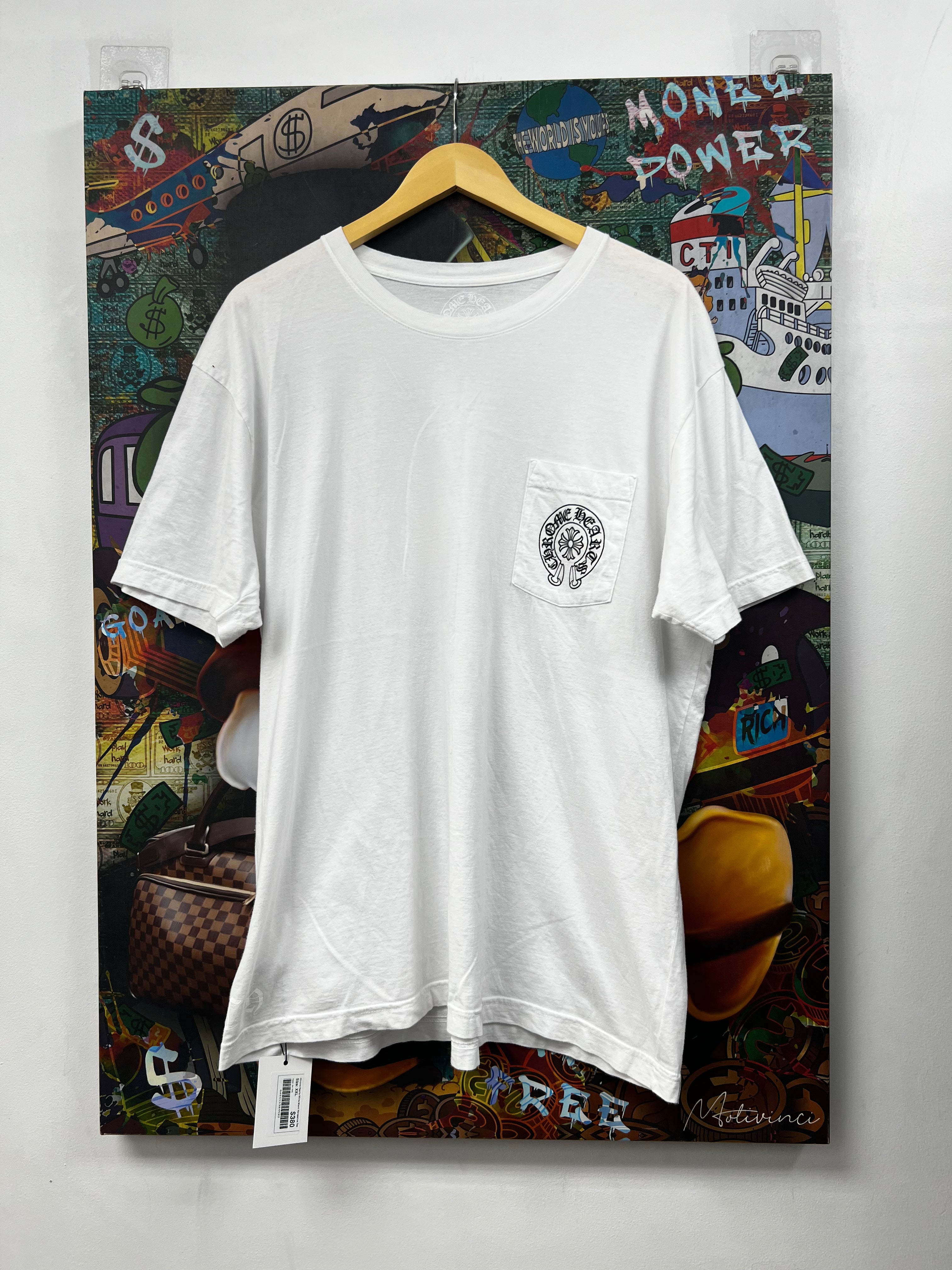 Chrome Hearts White Miami Horseshoe Tee