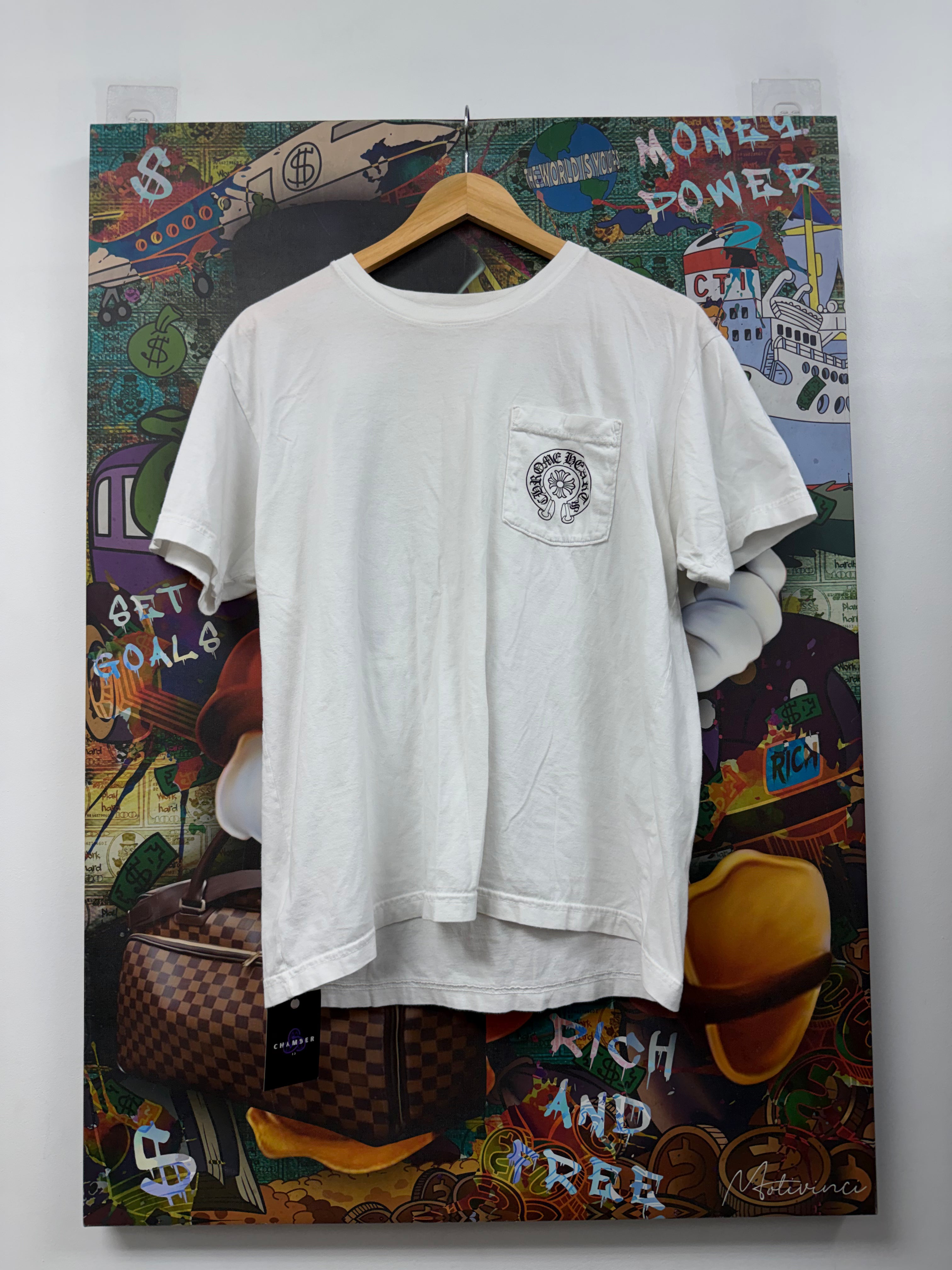 Chrome Hearts White Deadly Doll Fire Of Love Tee