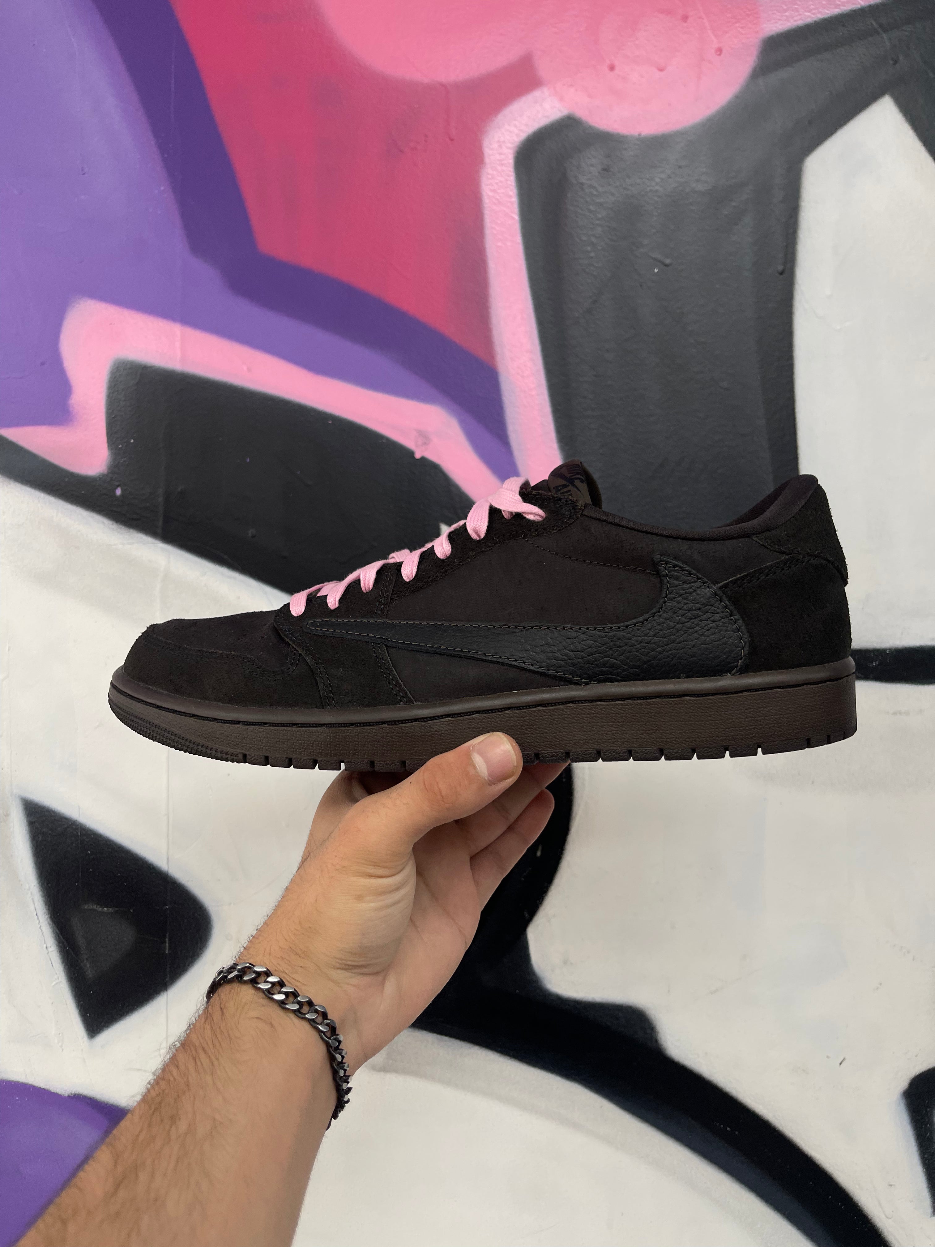 Jordan 1 Low TS Brown Velvet Sneakers