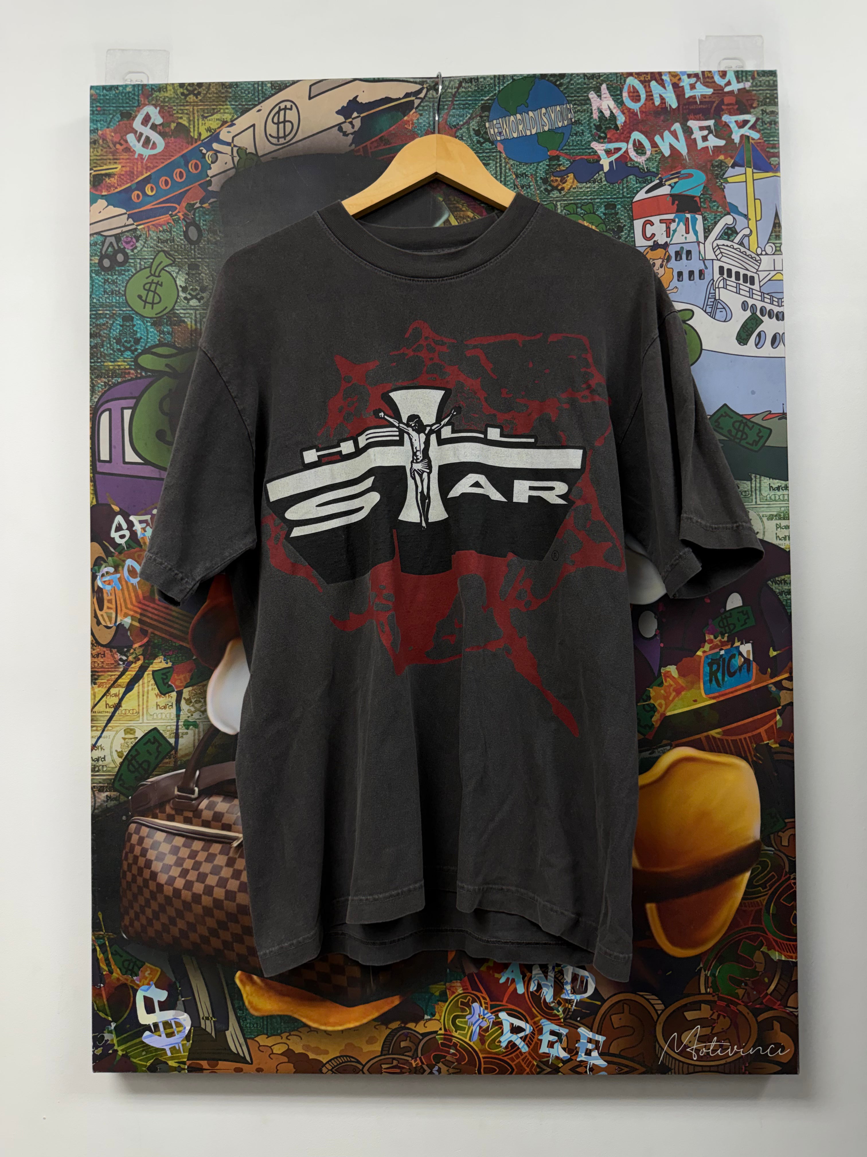 Hellstar Grey Red Jesus Tee