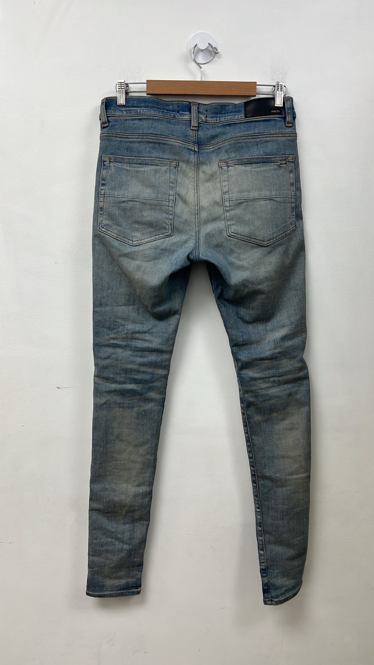 Amiri Light Wash MA Logo Stripe Jeans