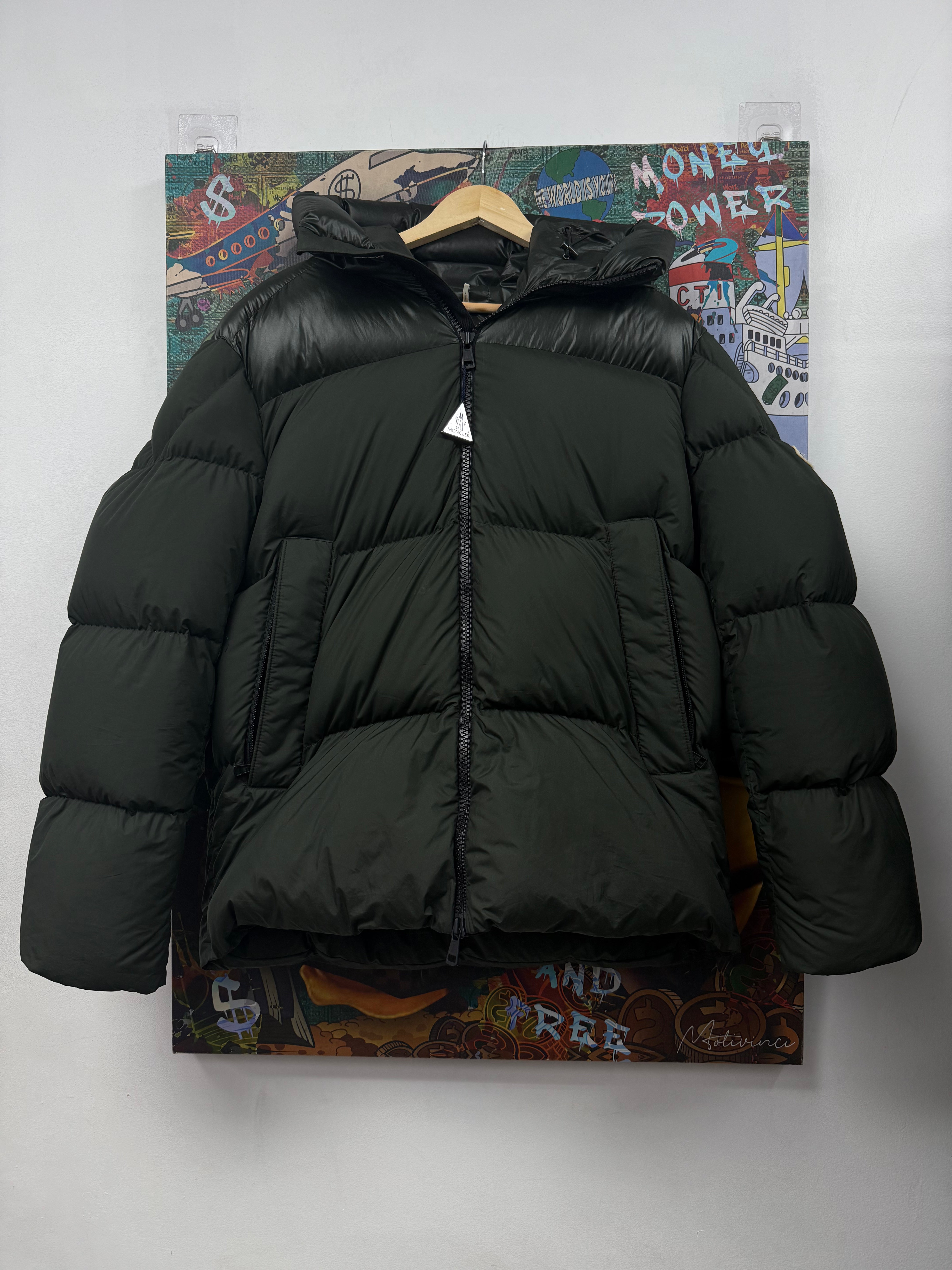 Moncler Dark Olive Damarand Puffer Jacket