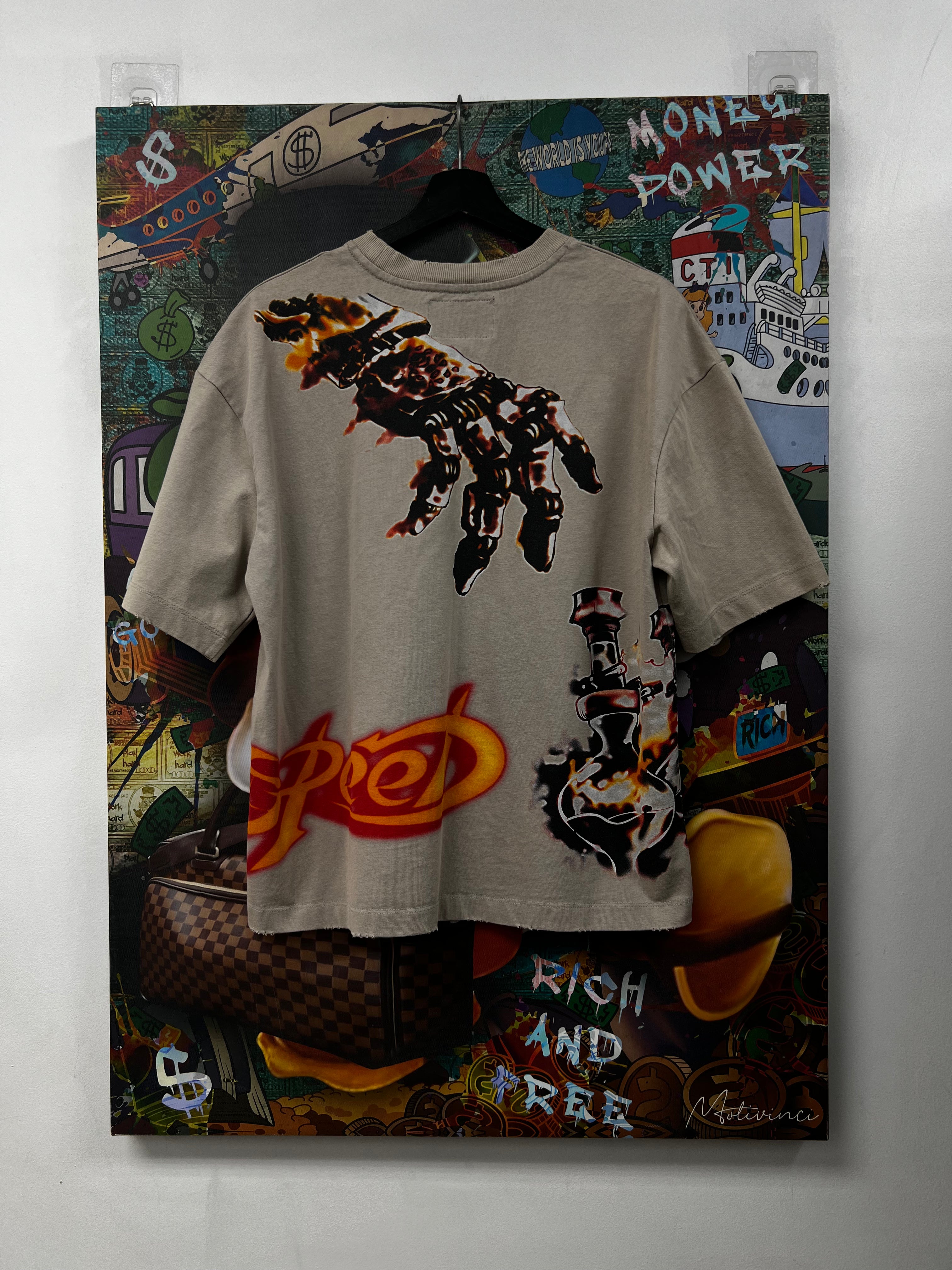 Godspeed Stone Wash Orange Skull Tee