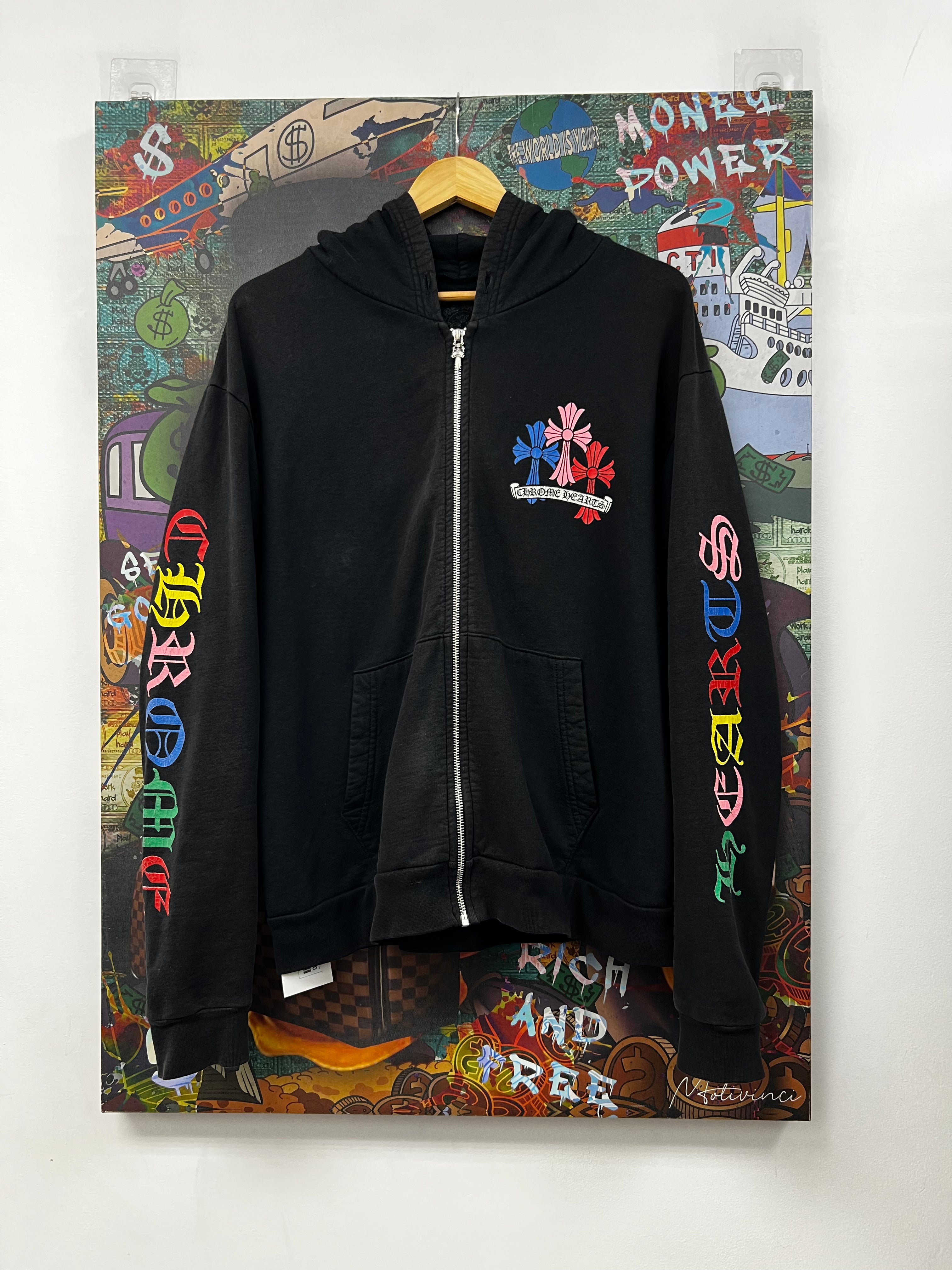 Chrome Hearts Black Multi Cross Zip Up