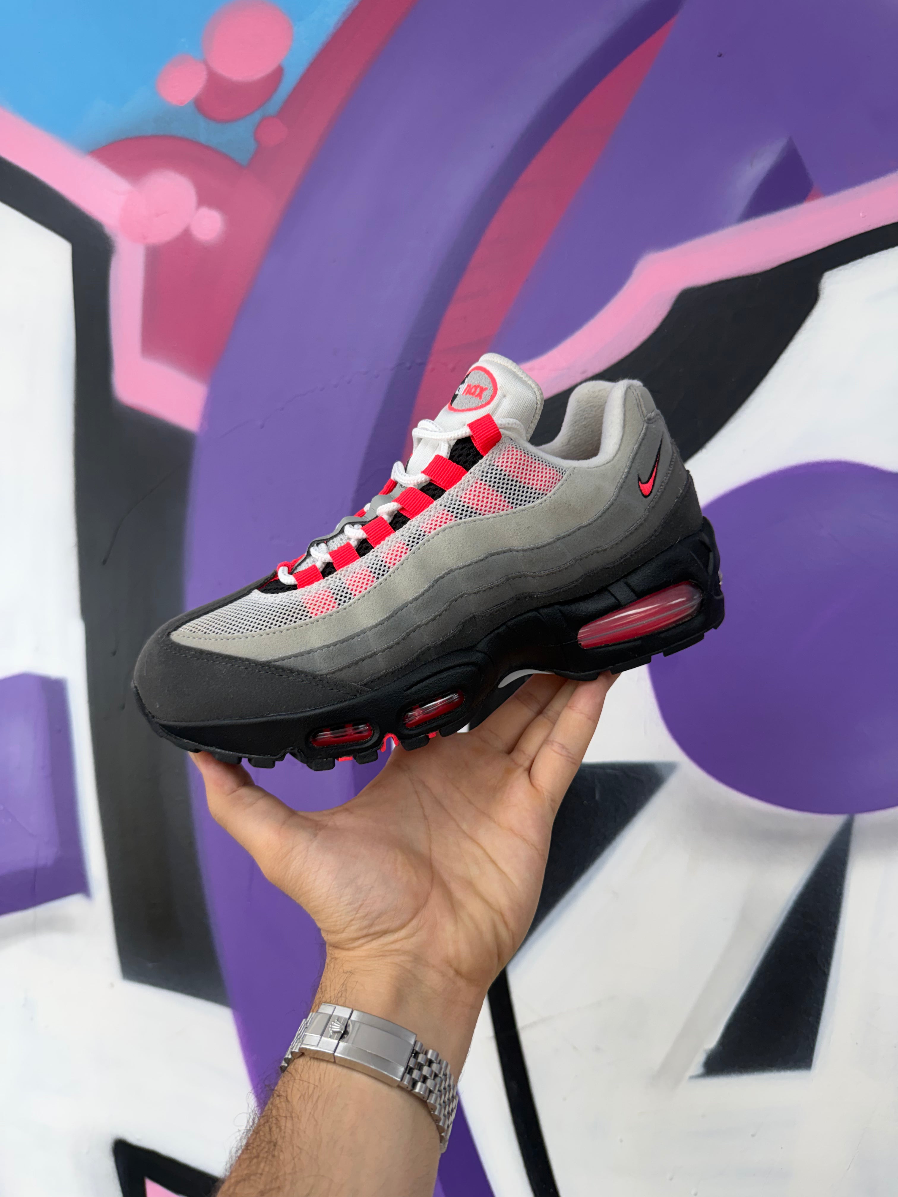 Nike AM95 Big Bubble Crimson Neon Sneakers