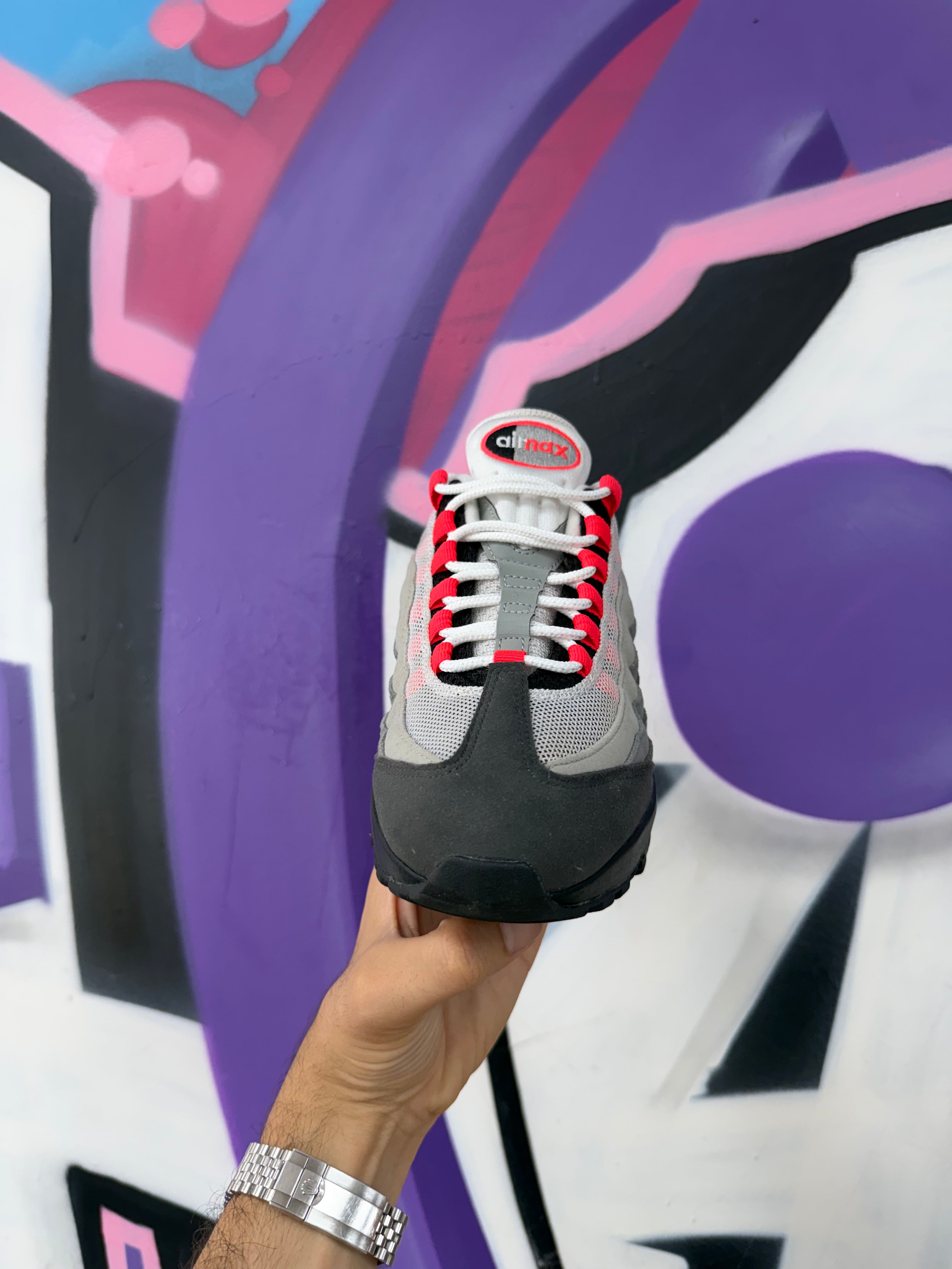 Nike AM95 Big Bubble Crimson Neon Sneakers