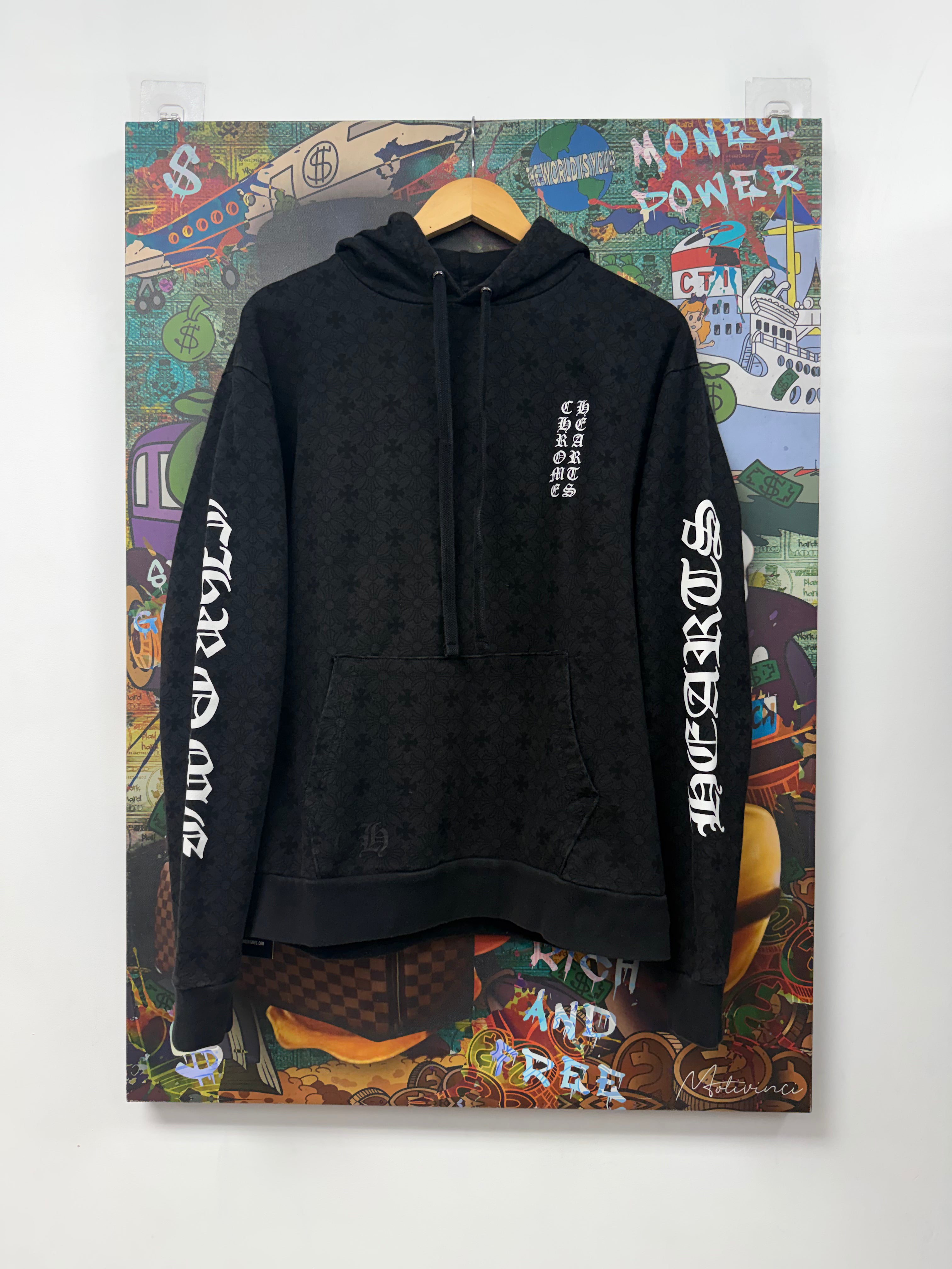 Chrome Hearts Black Plus Monogram Horseshoe Hoodie