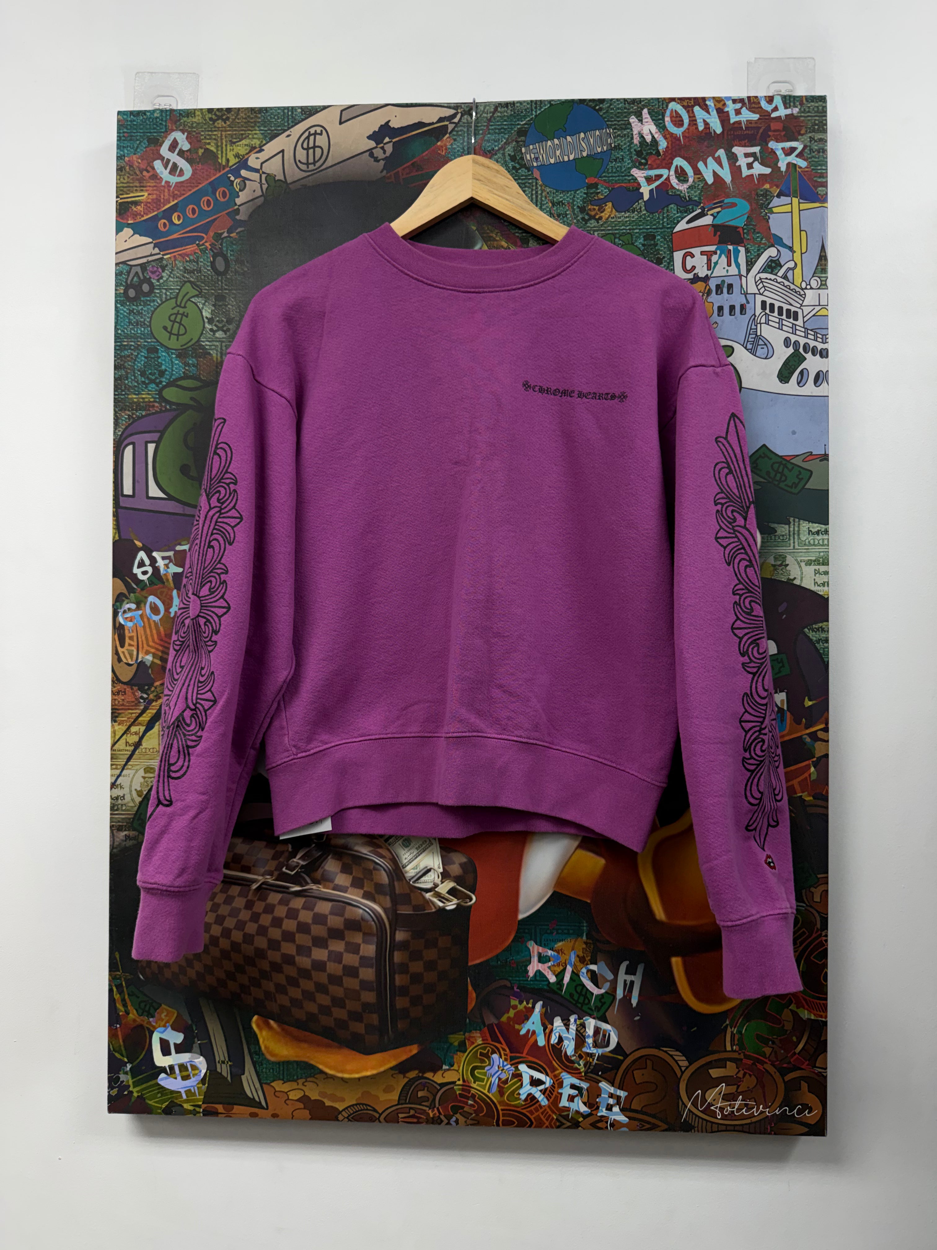 Chrome Hearts Matty Boy Purple Spider Crewneck