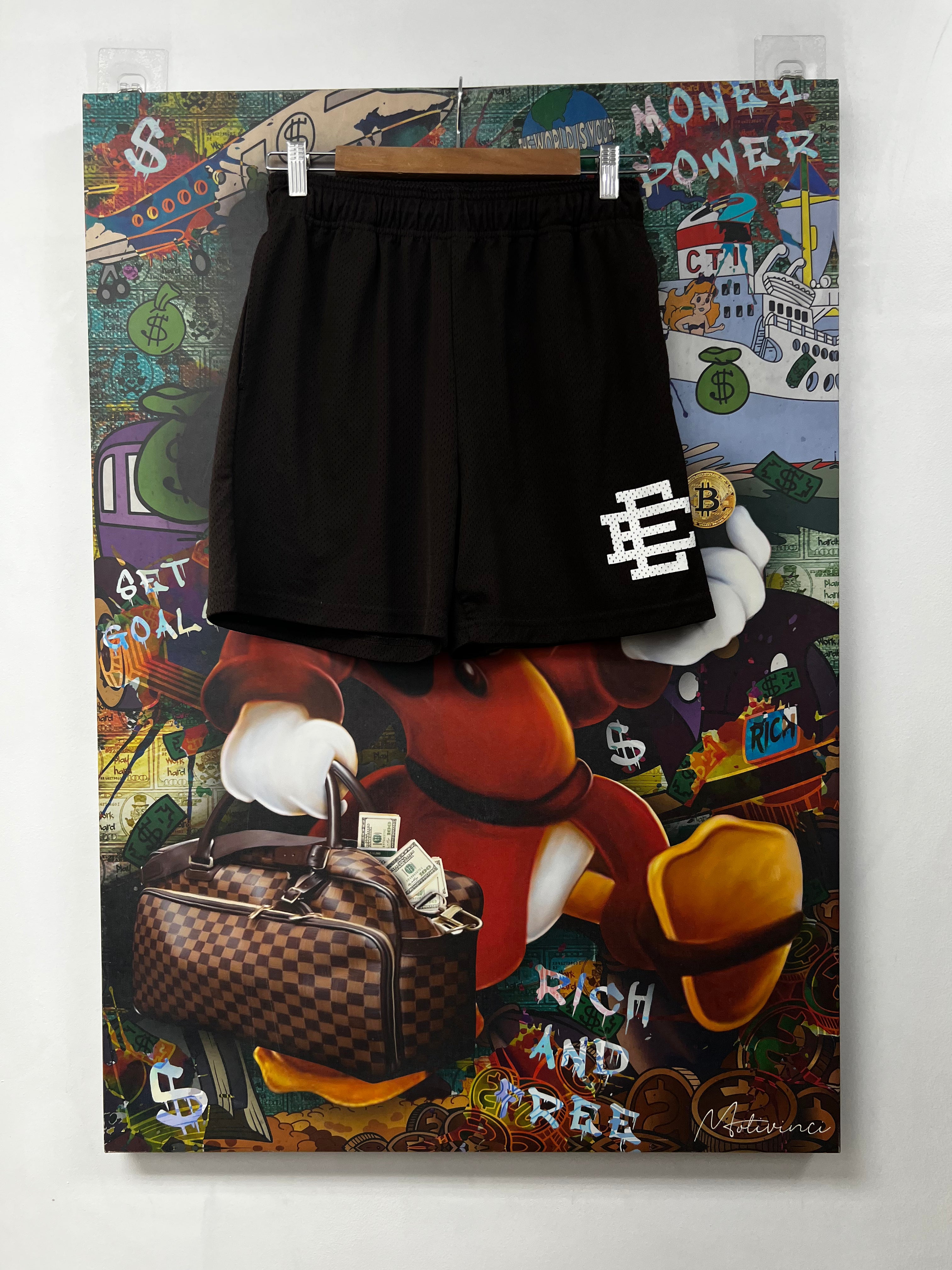 Eric Emanuel Dark Brown White Shorts