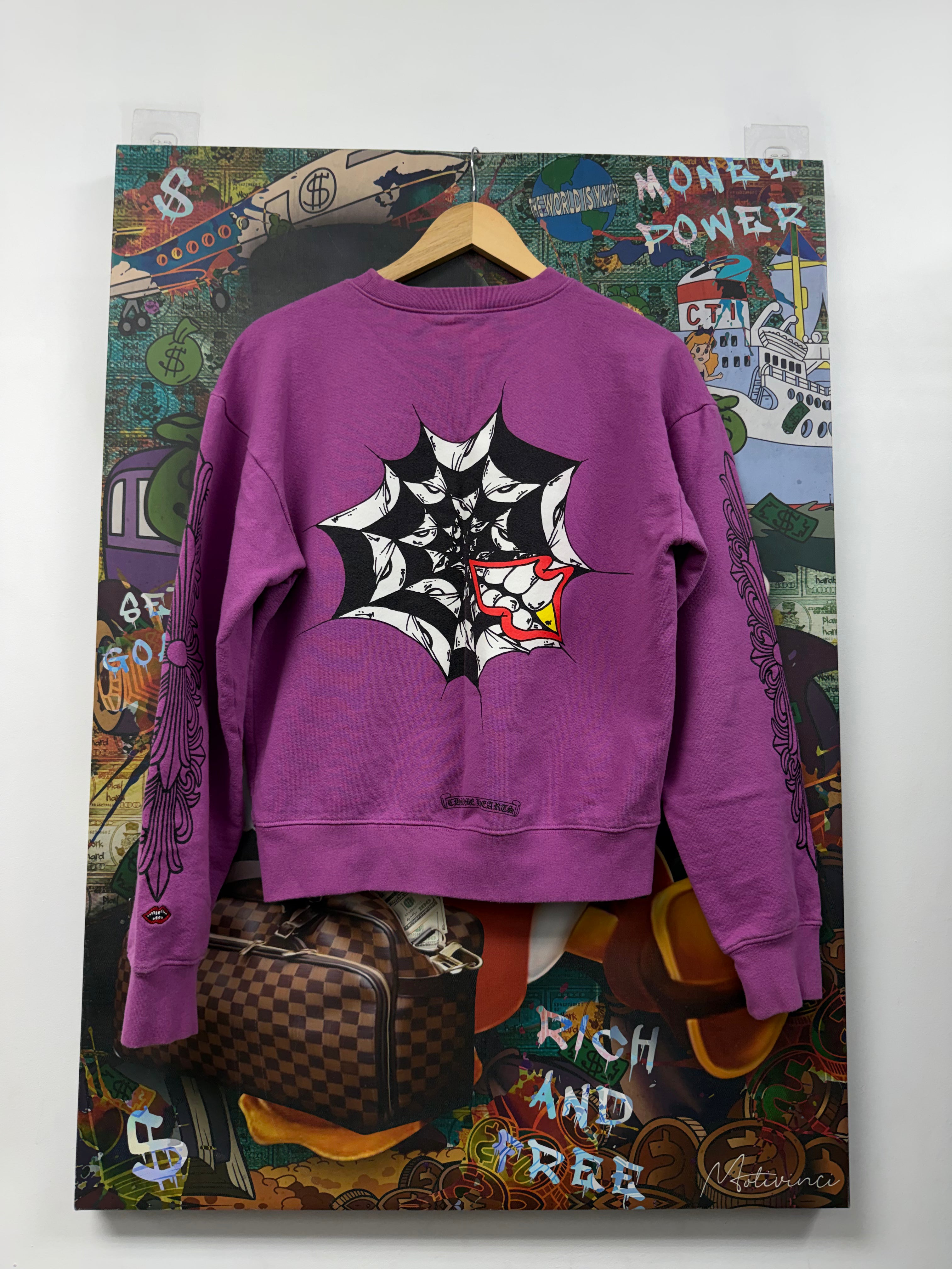 Chrome Hearts Matty Boy Purple Spider Crewneck
