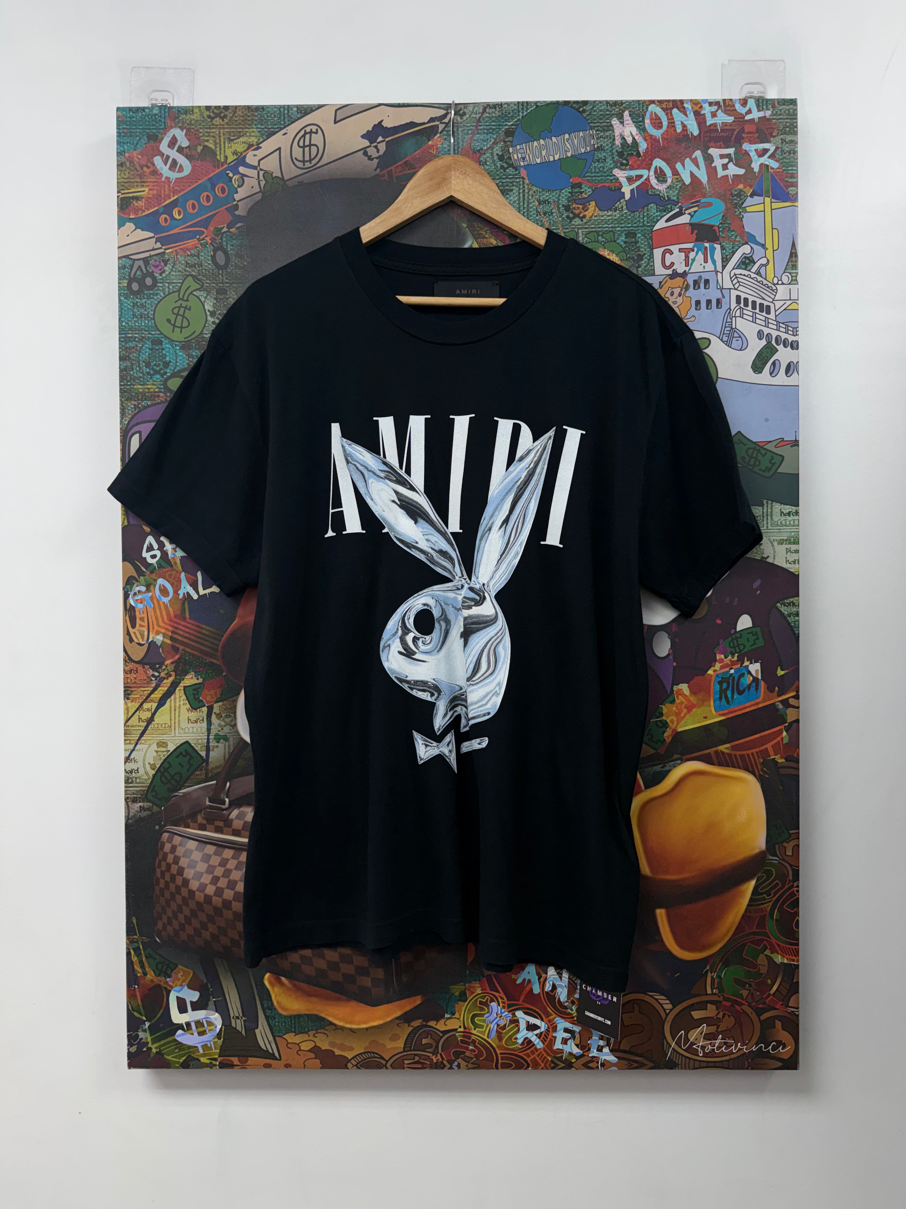 Amiri Black Playboy Bunny Tee