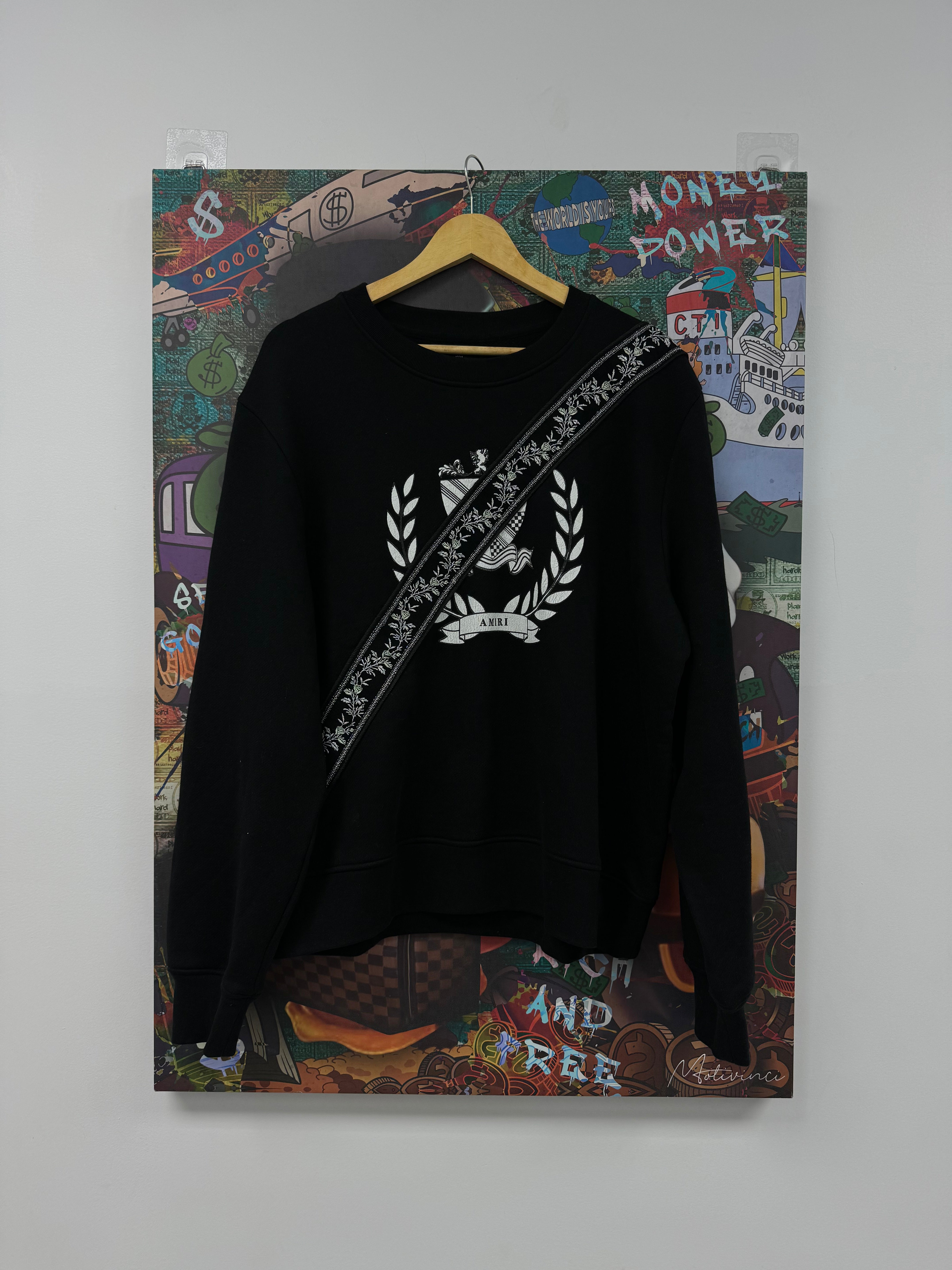 Amiri Crewneck Flowers Used Large