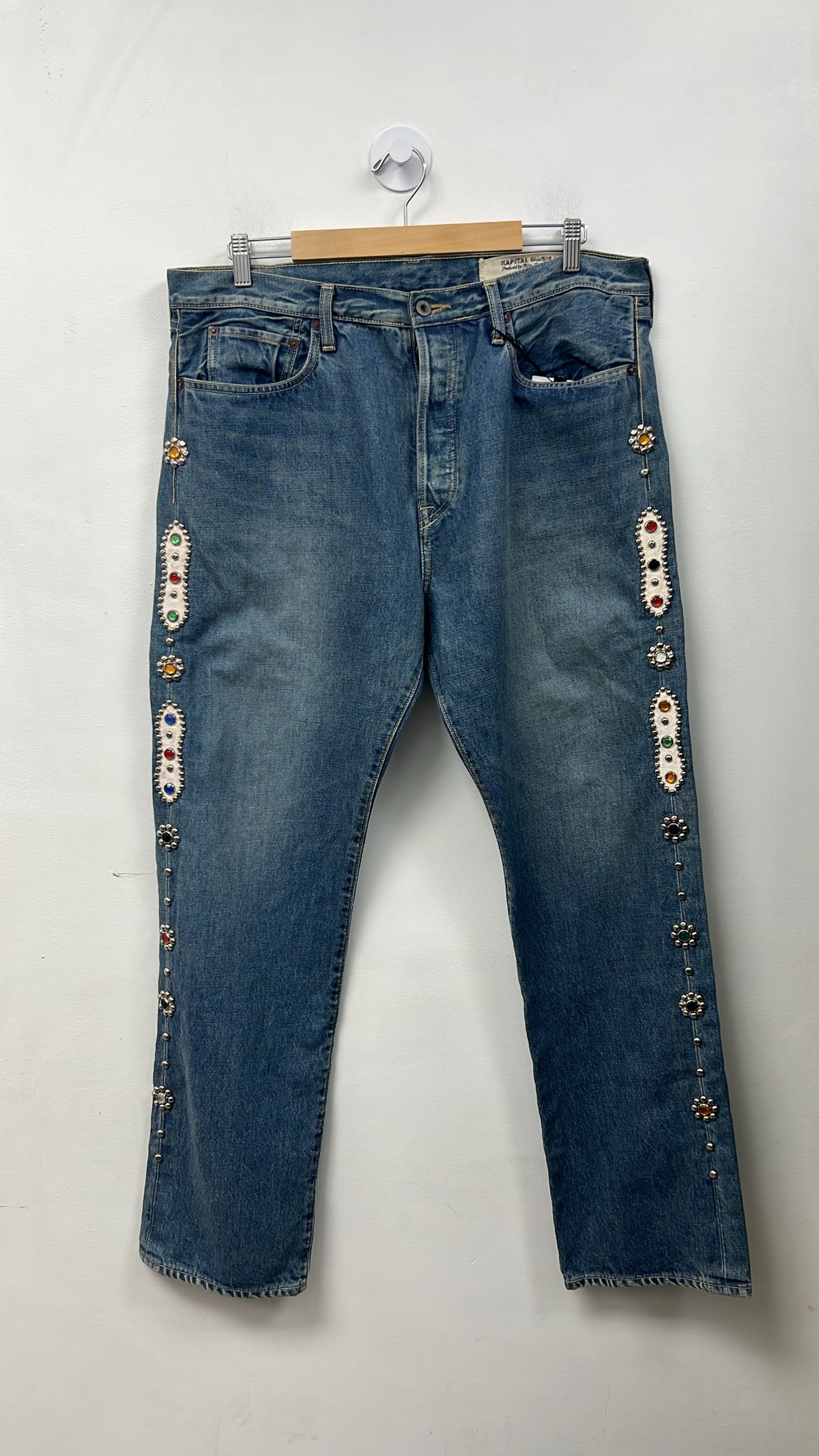 Kapital Light Wash Studded Jeans