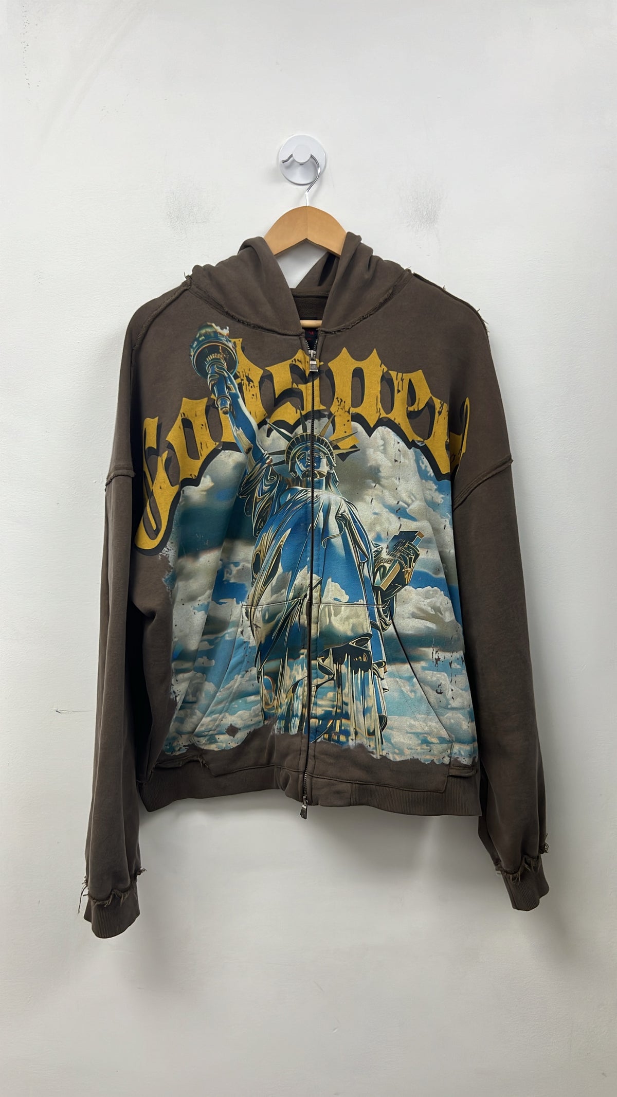 Godspeed Brown Chrome Libery Zip Hoodie