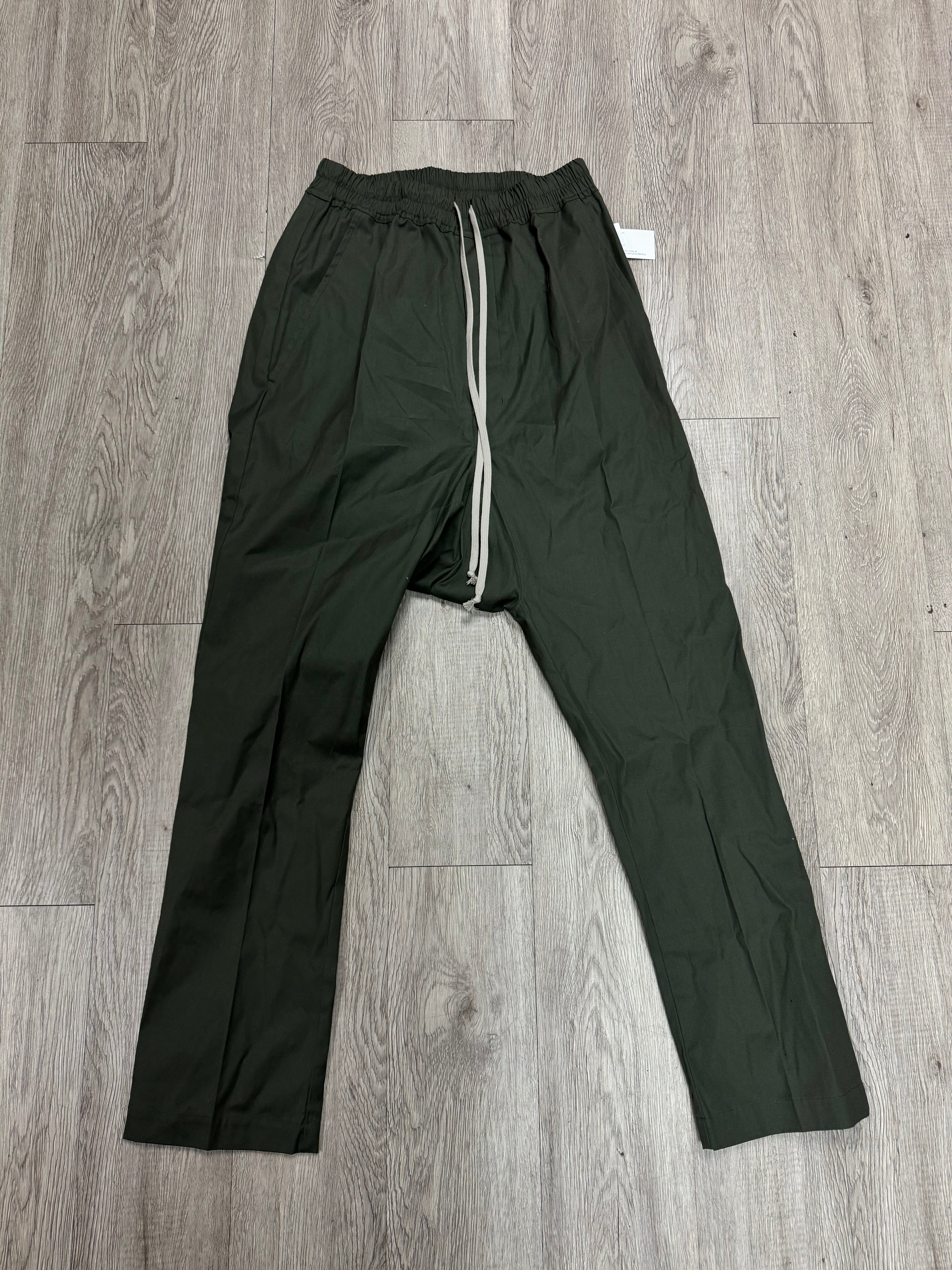 Rick Owens Olive Bosco Drawstring (46) Pants