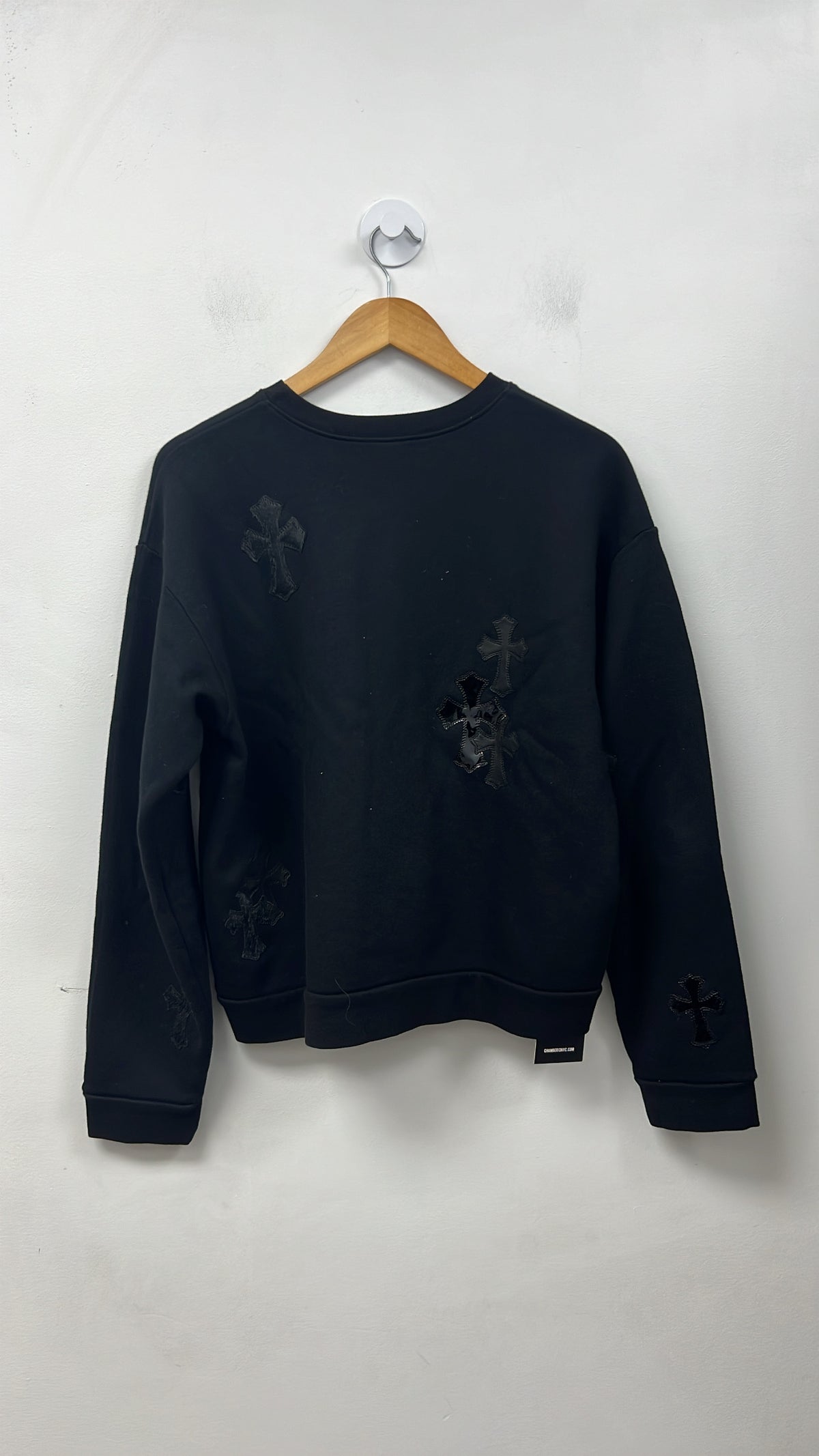 Chrome Hearts Black Cemetery Patch Crewneck