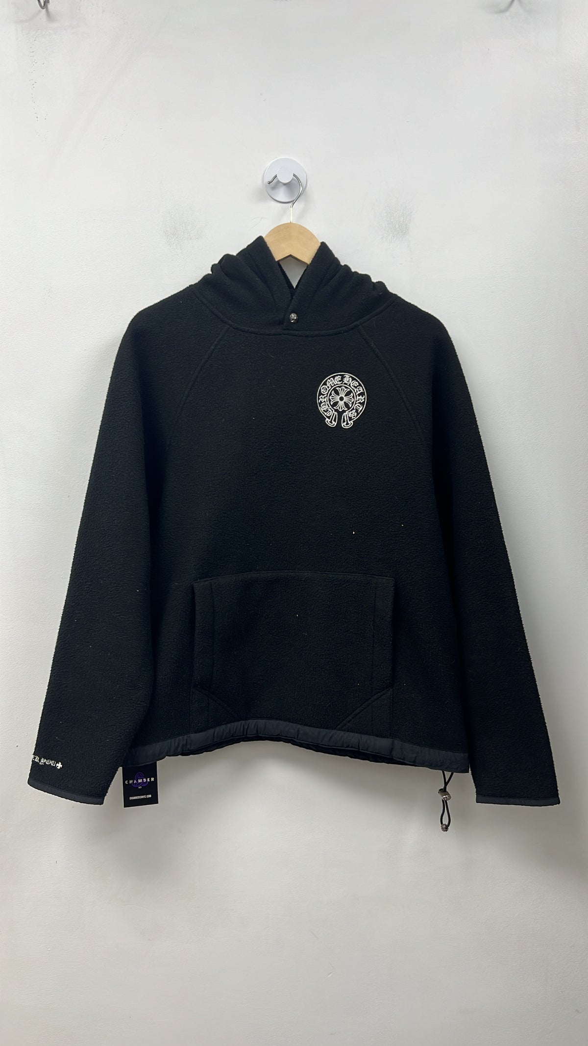 Chrome Hearts Black Horseshoe Fleece Hoodie