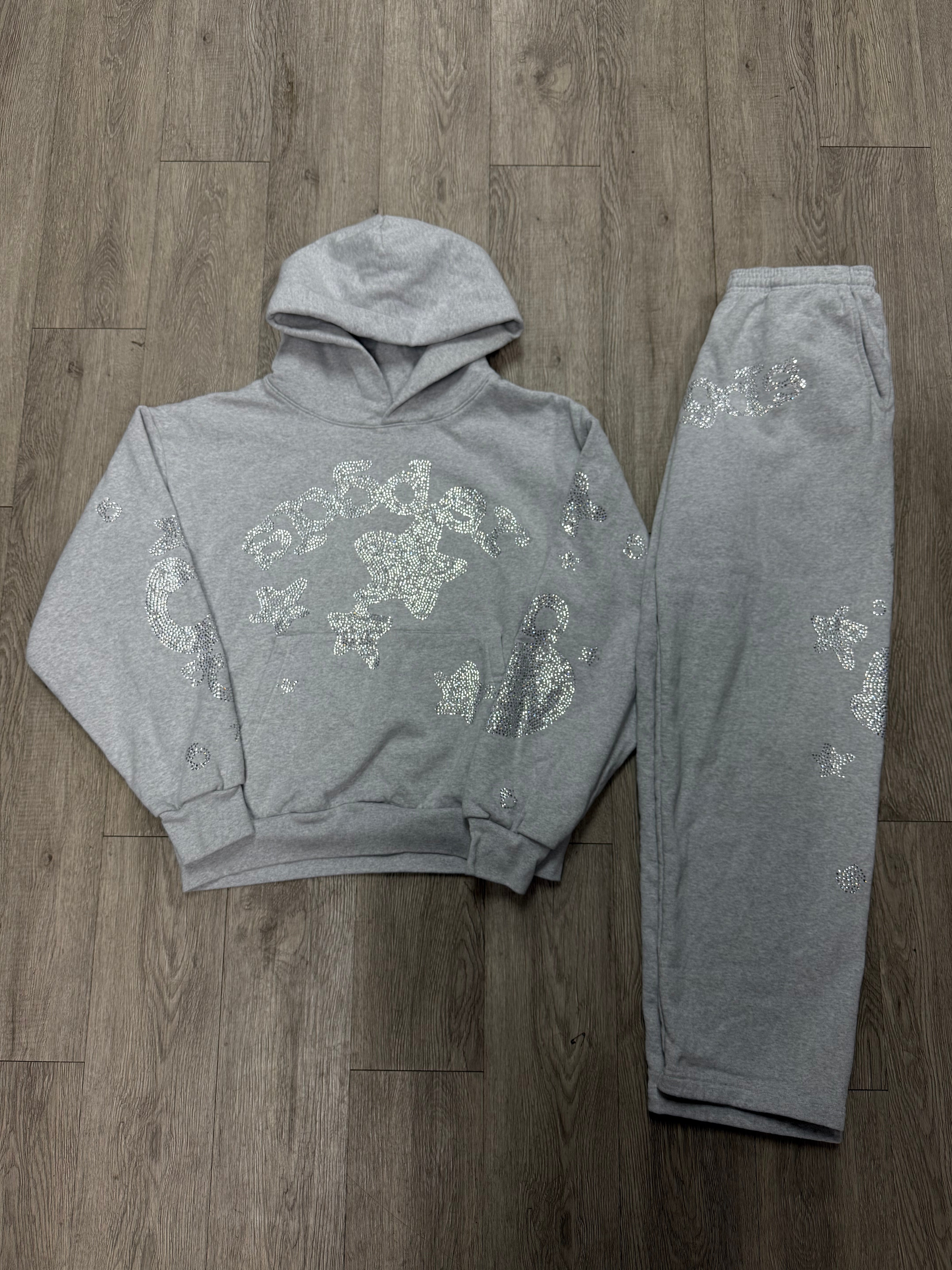 Sp5der Grey Beluga VVS Sweatsuit