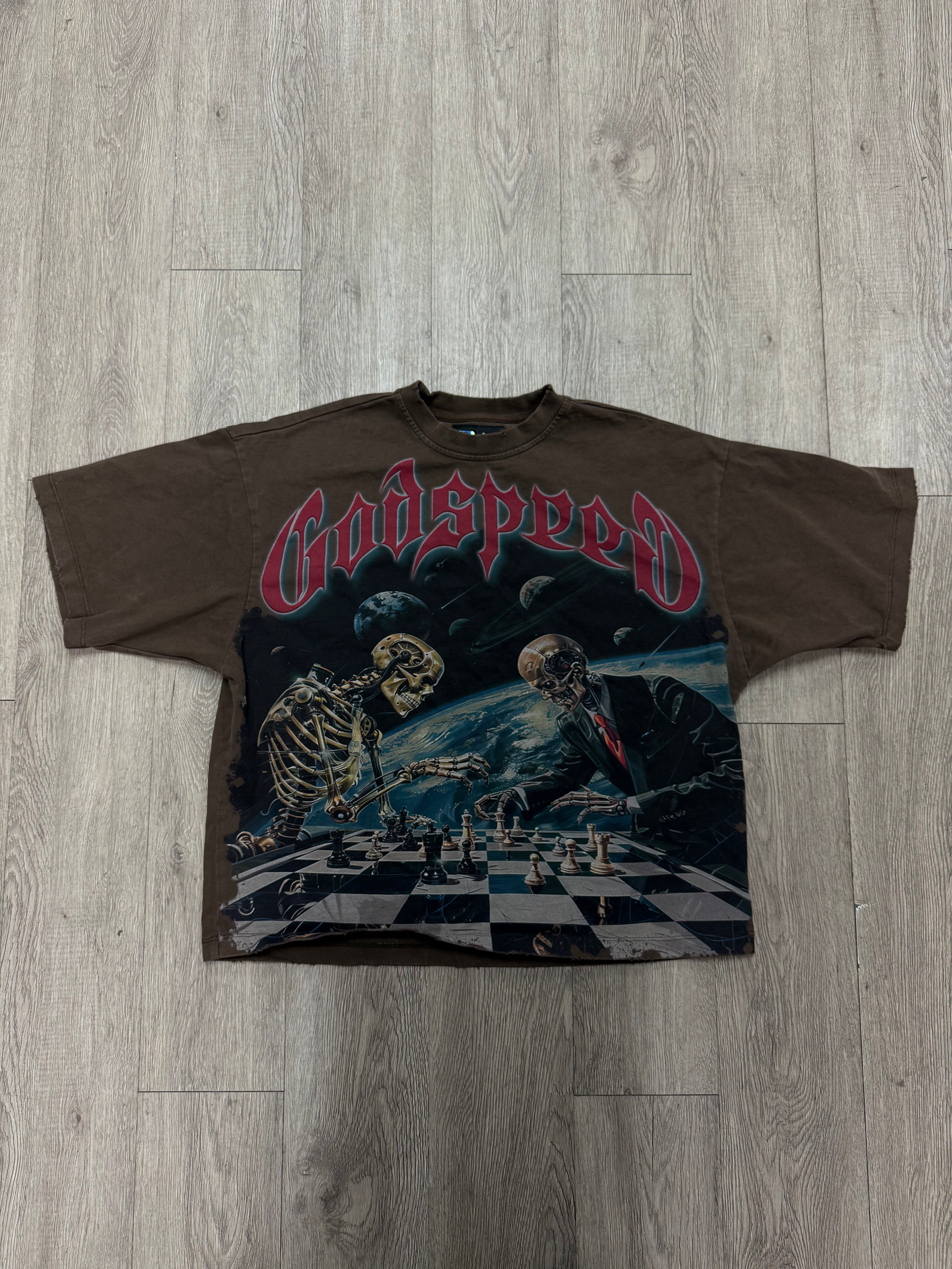 Godspeed Brown Checkmate Tee