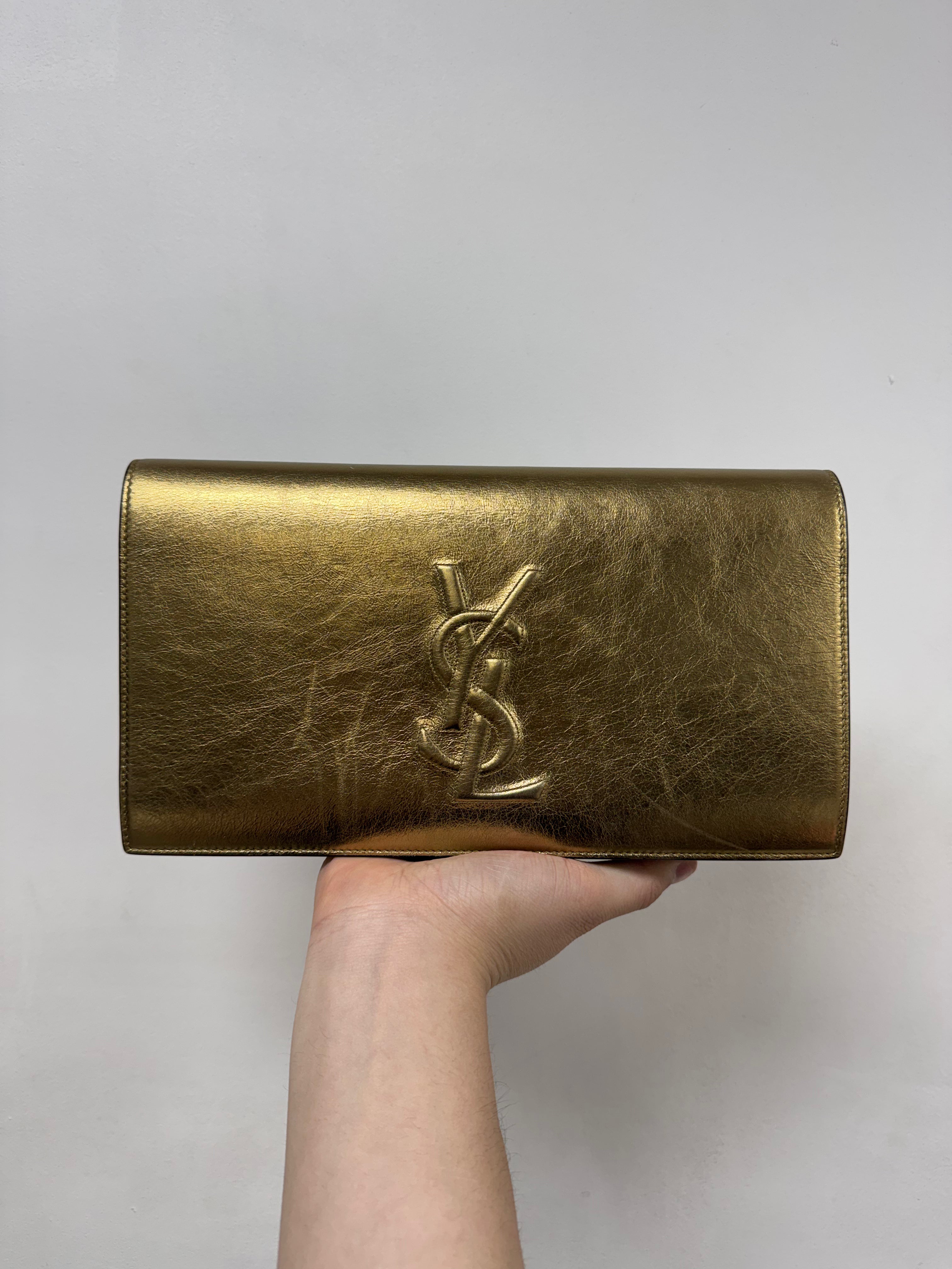 YSL Gold Clutch Bag