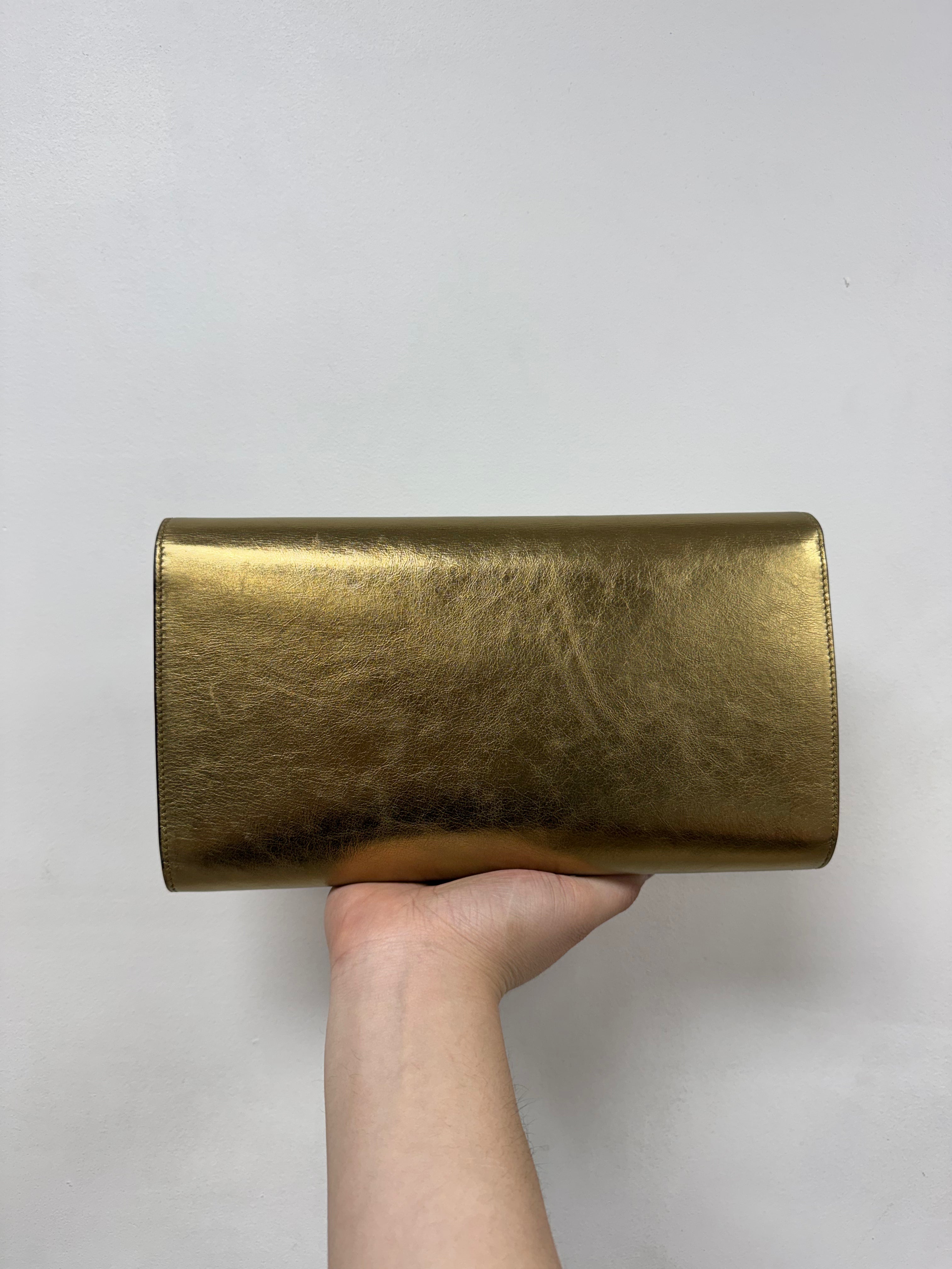 YSL Gold Clutch Bag