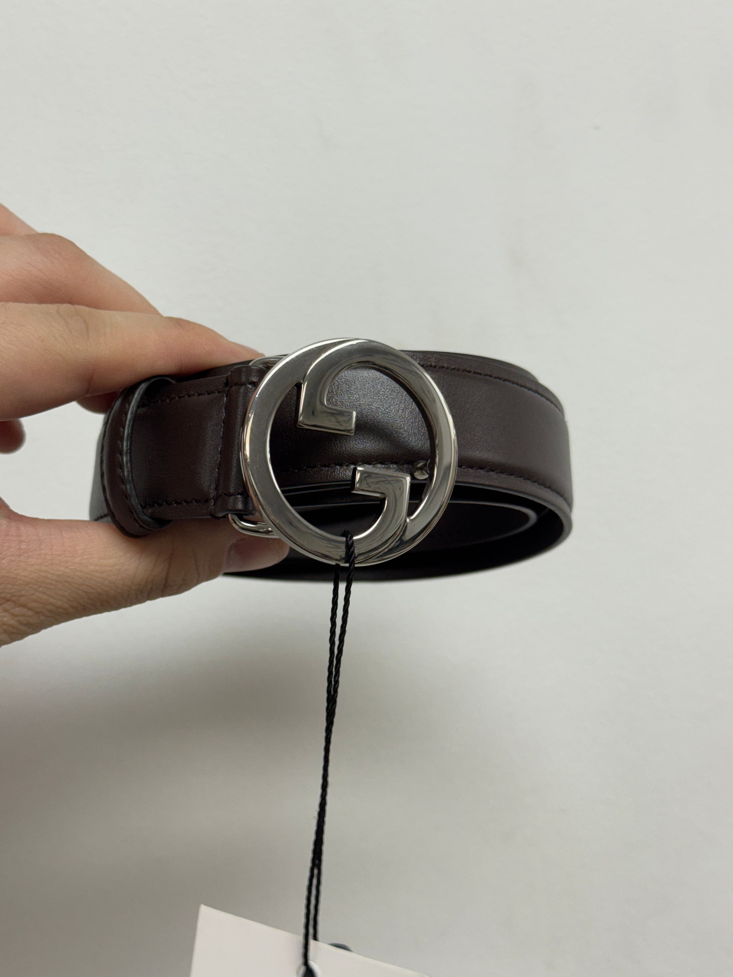 Gucci Brown Silver GG (Women's 1in) Belt