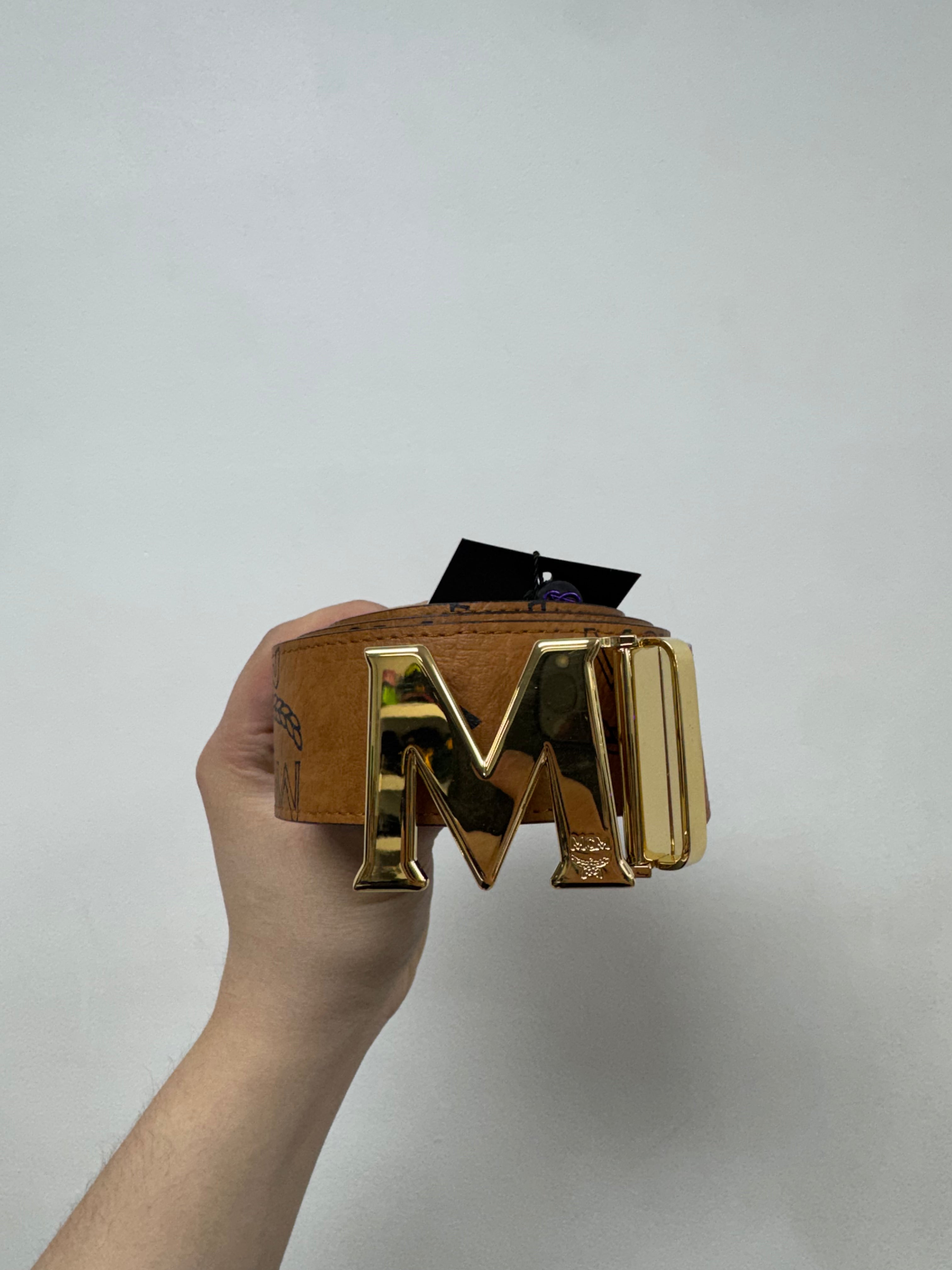 MCM Brown Monogram Belt