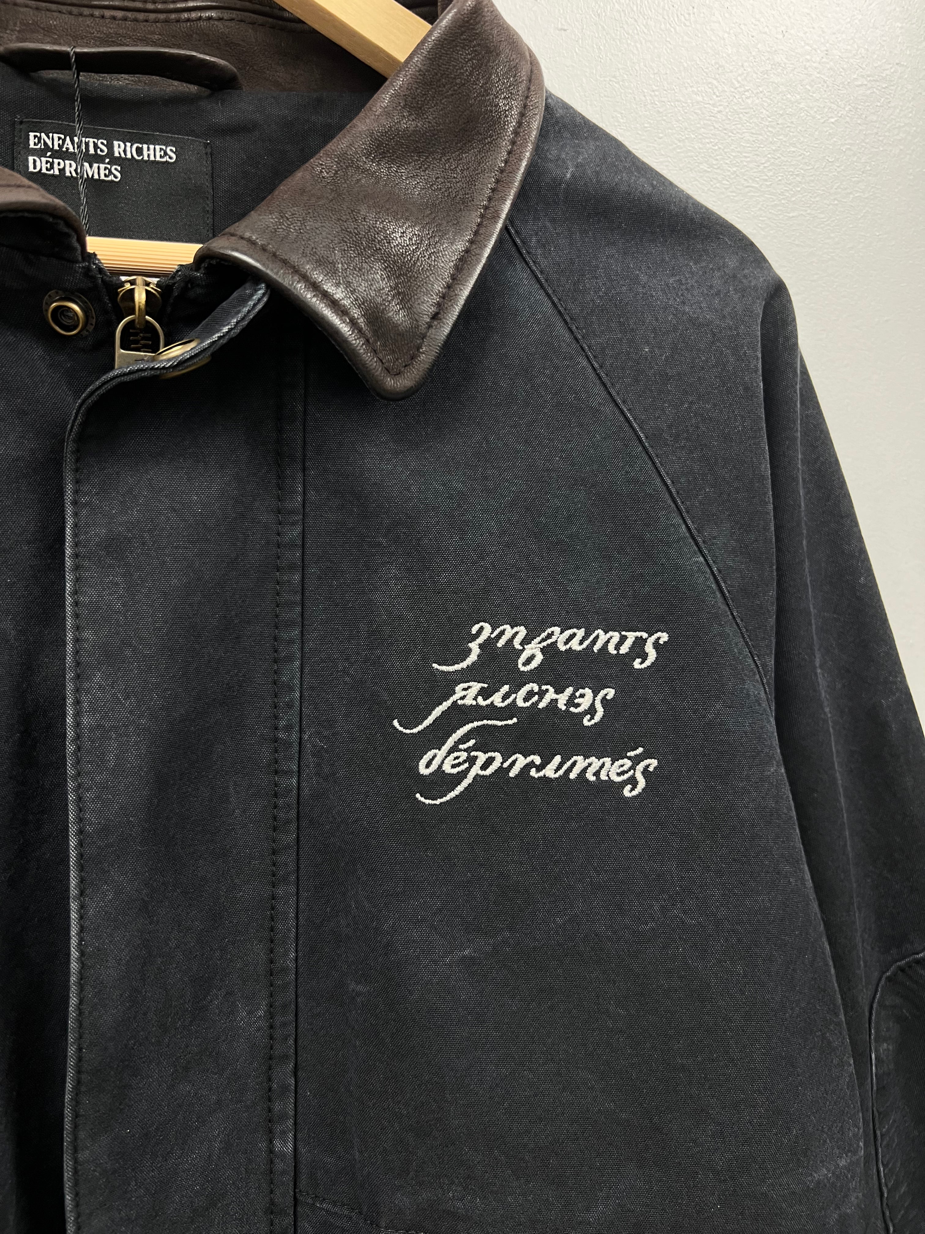 ENFANTS RICHES DÉPRIMÉS Black Constructivist Hunting Denim Jacket