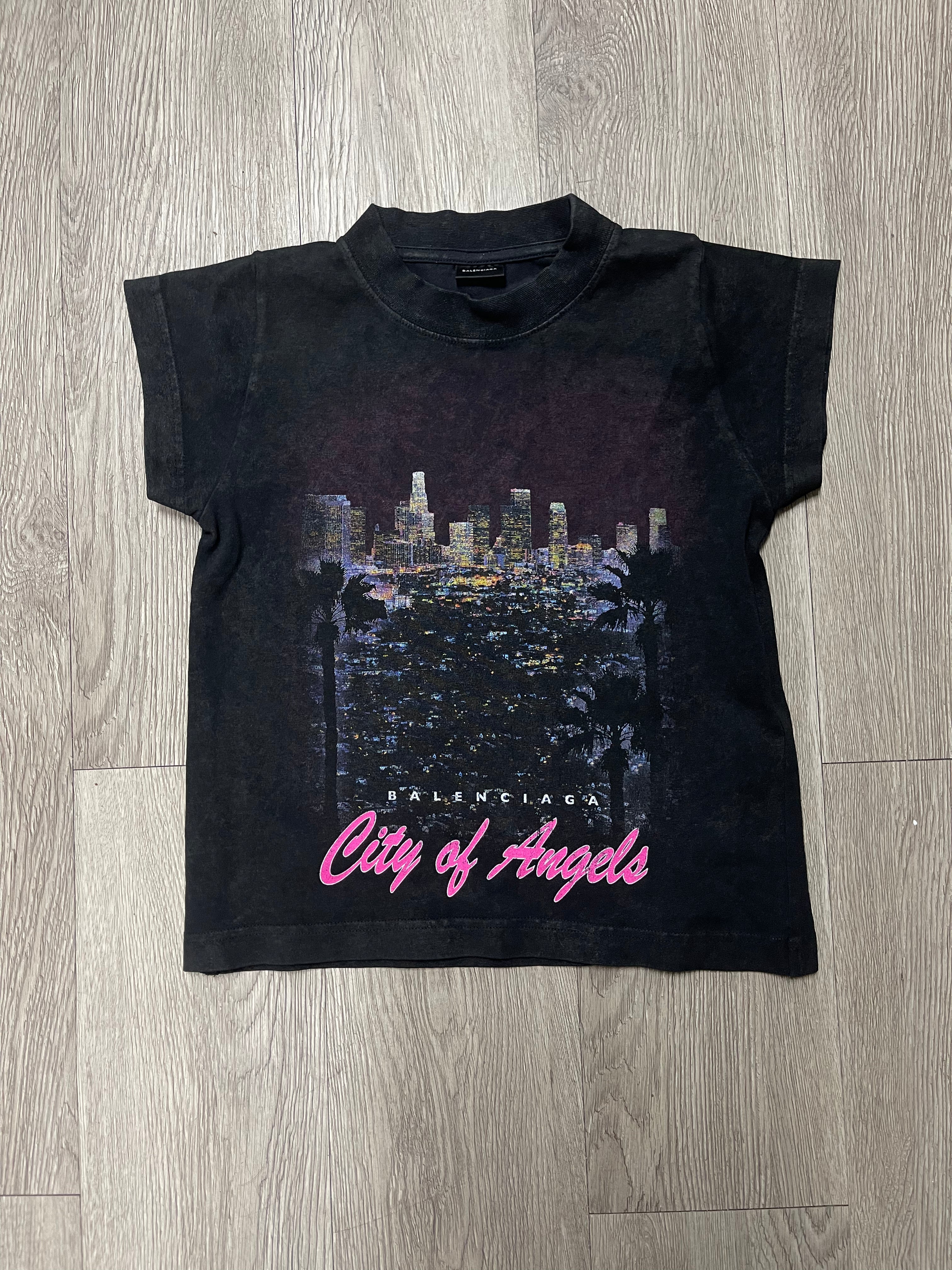Balenciaga Shrunk Faded City of Angels Tee