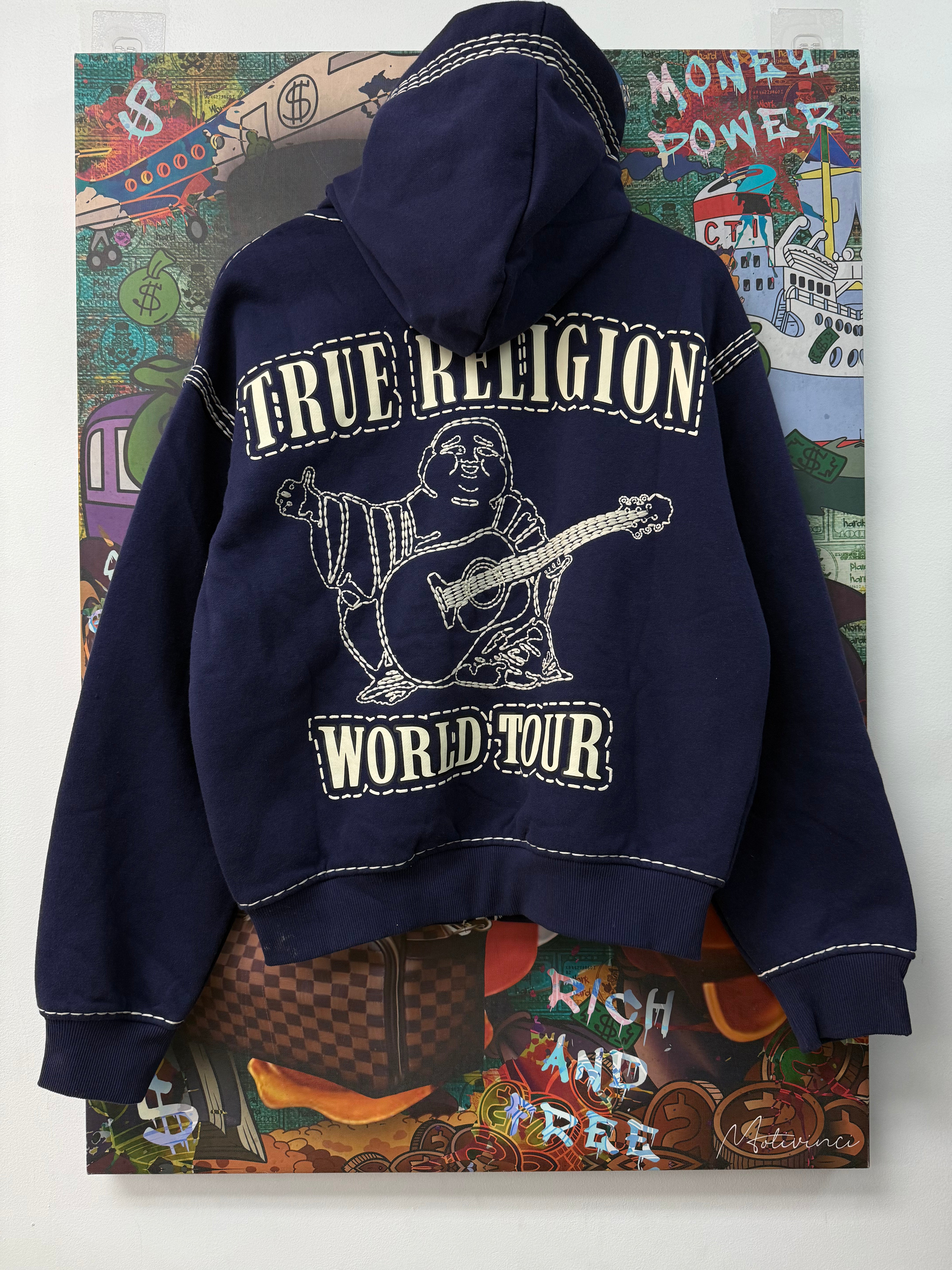 True Religon Navy Classic Zip Up