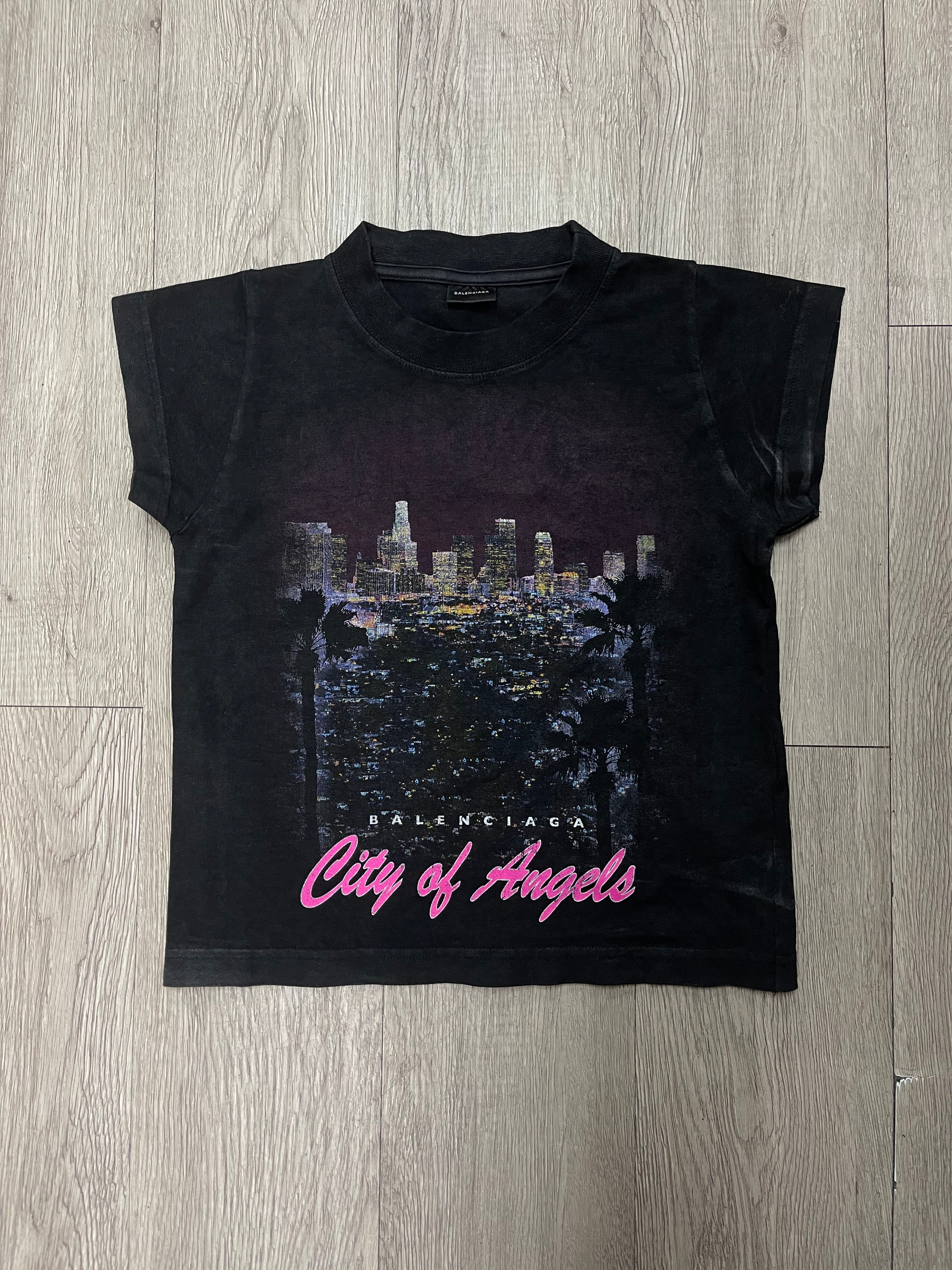 Balenciaga Shrunk Faded City of Angels Tee