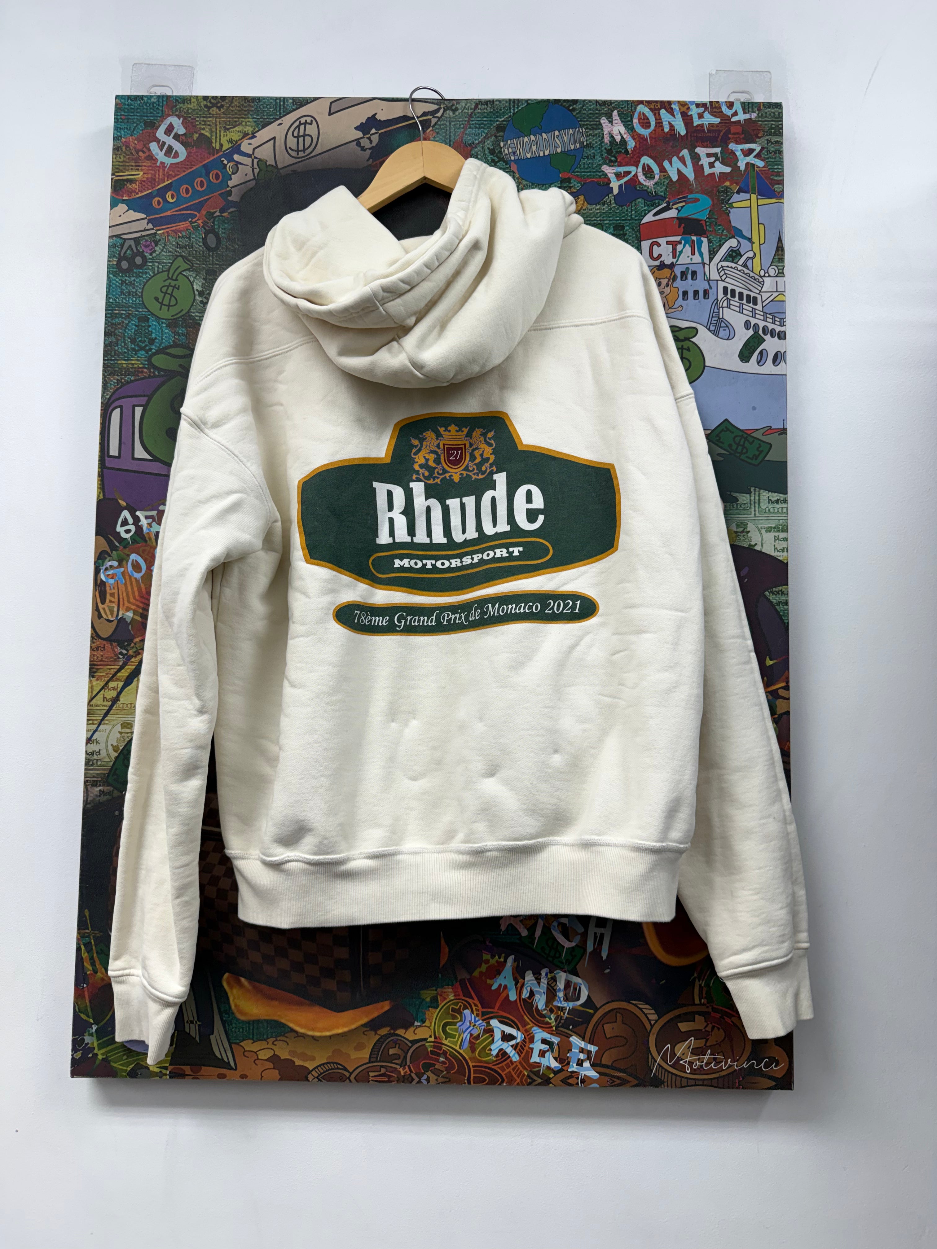 Rhude Cream Green Motorsport Hoodie