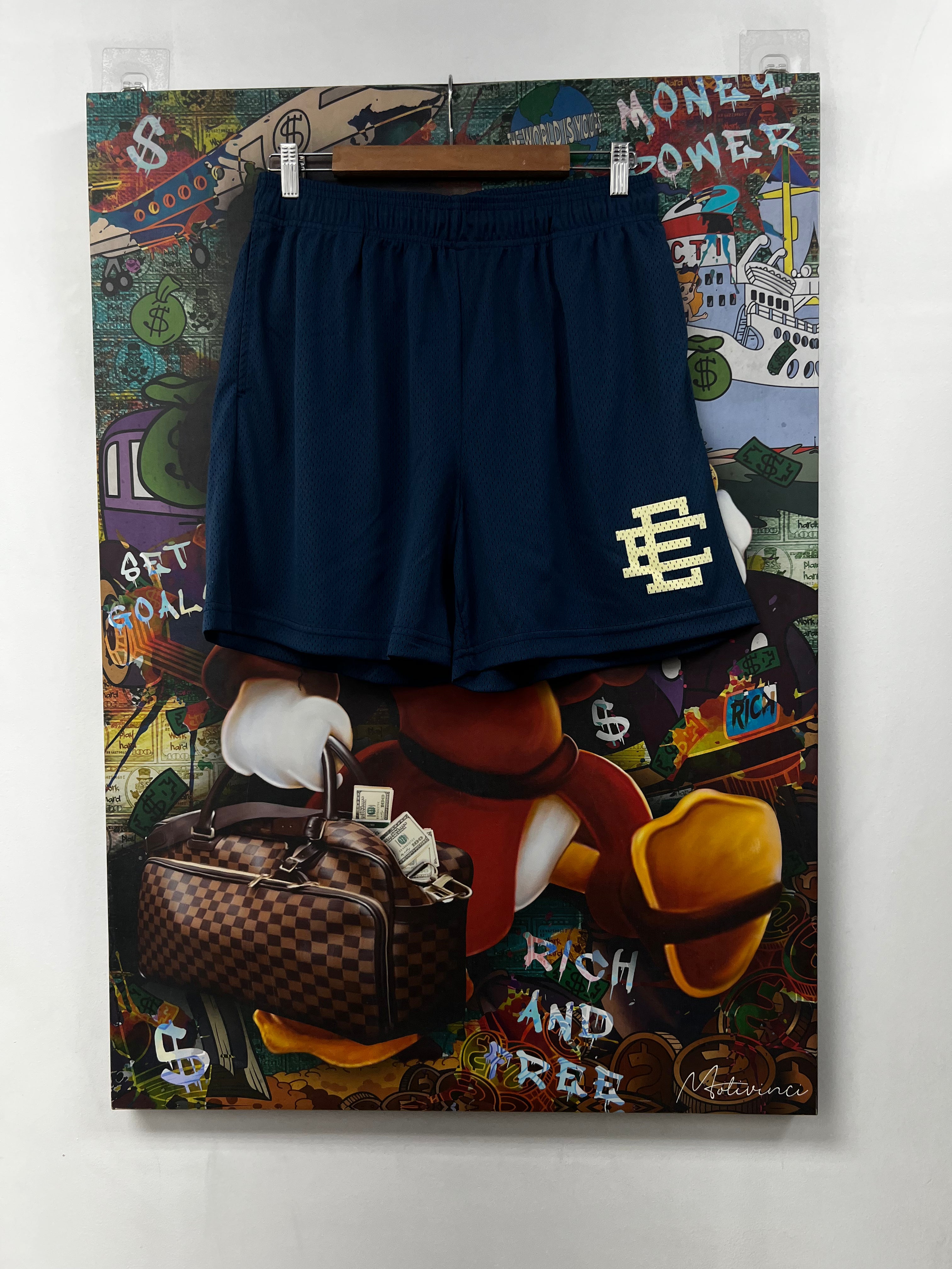 Eric Emanuel Navy Cream Basics Shorts