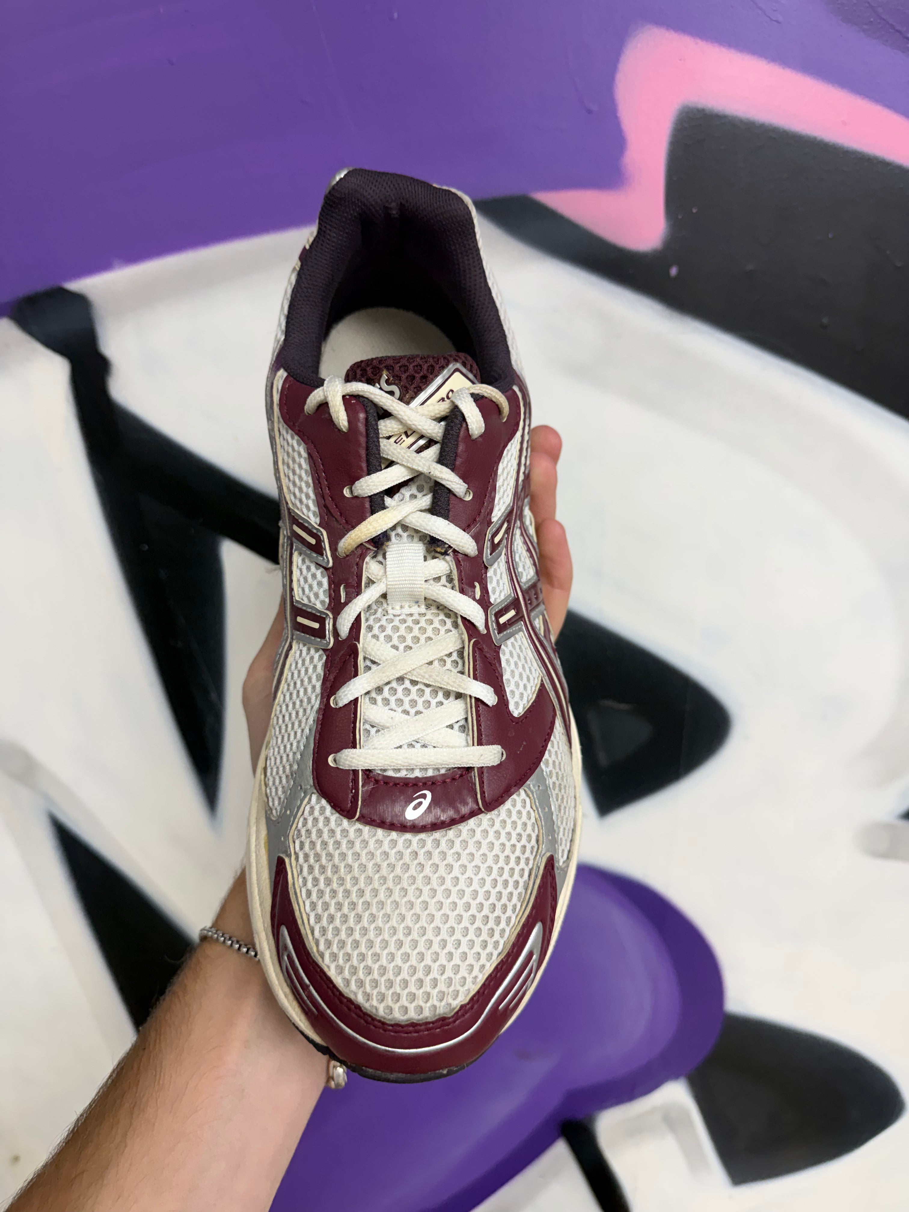 ASICS Gel-1130 Maroon Cream Sneakers