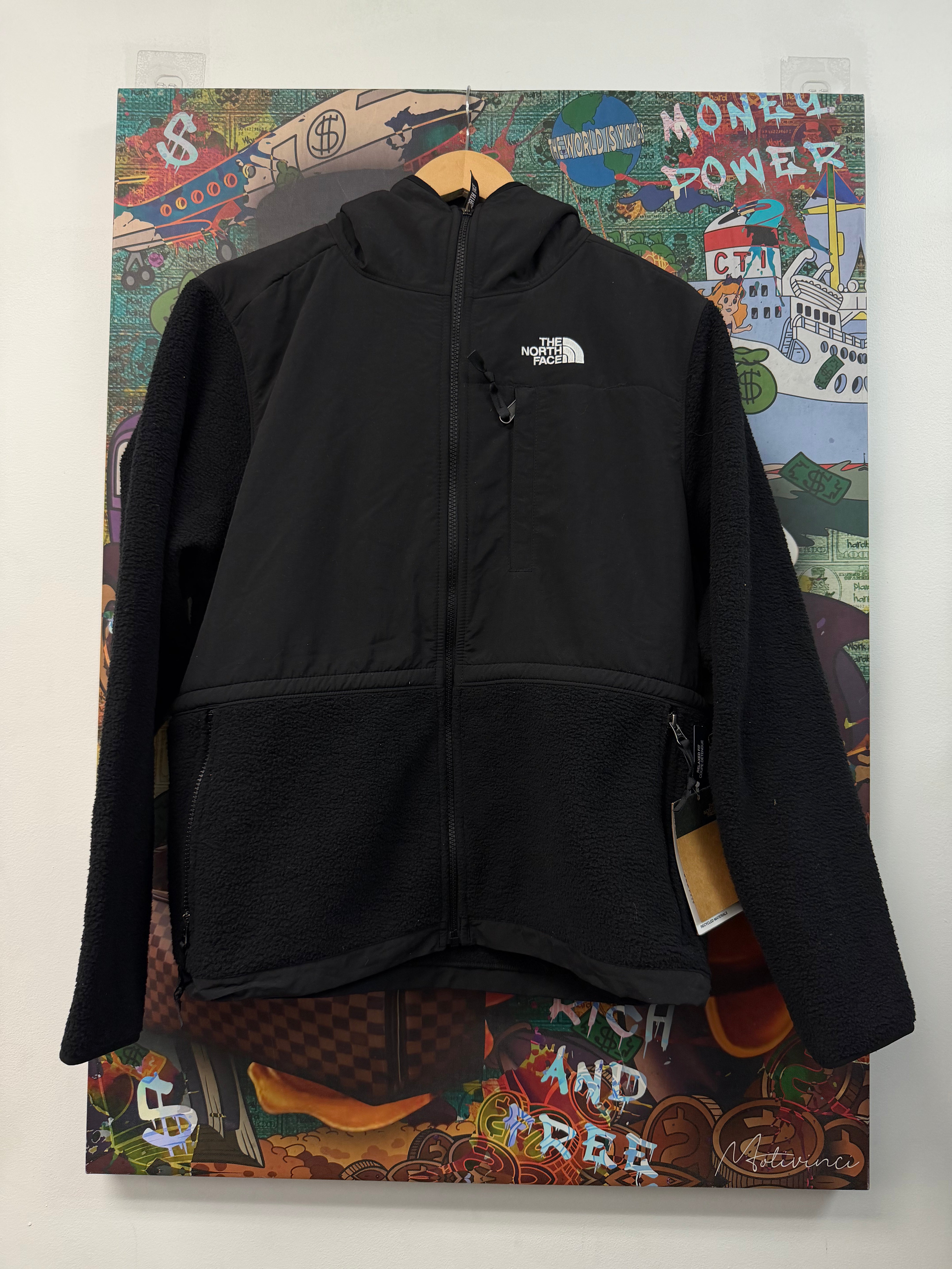 The North Face Fleece Zip Up Black New Large With Tags
