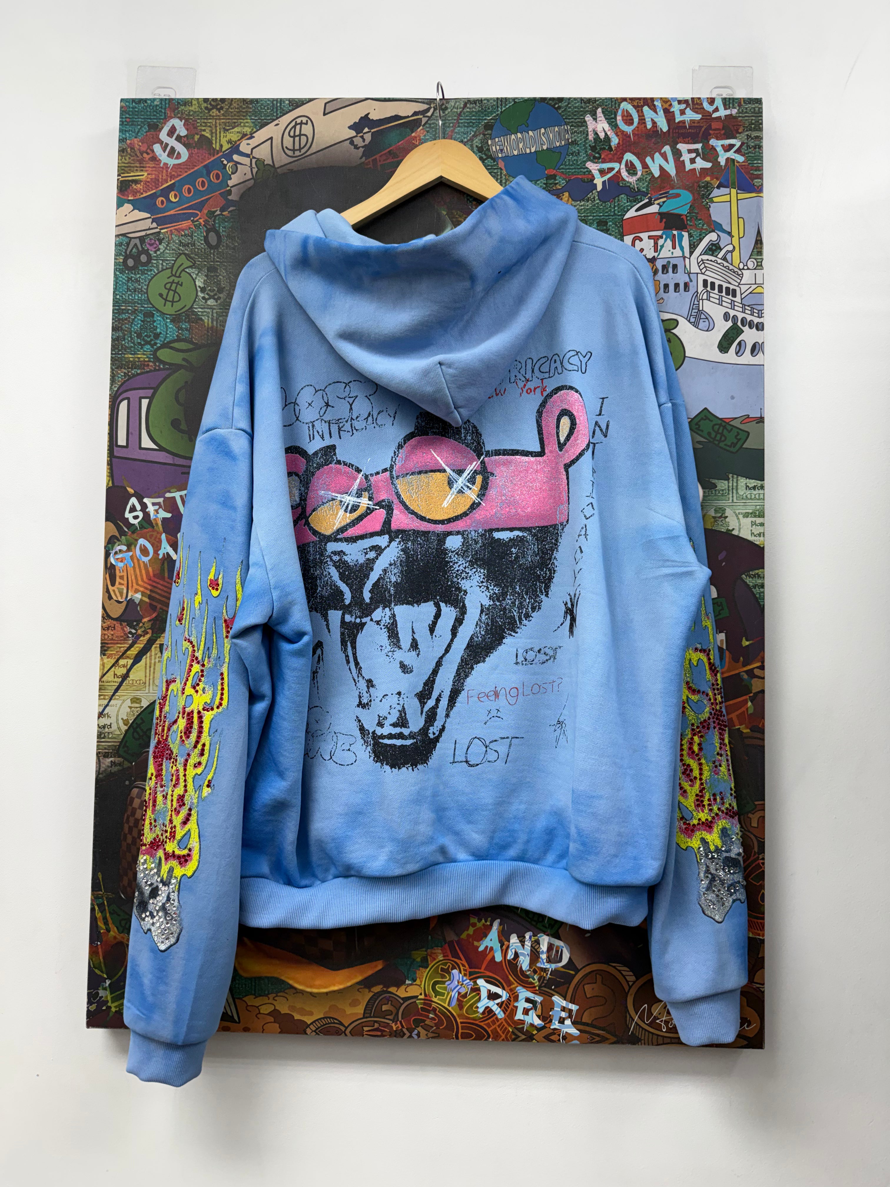 Lost Intricacy Blue Half Man Of Half Amazing Hoodie
