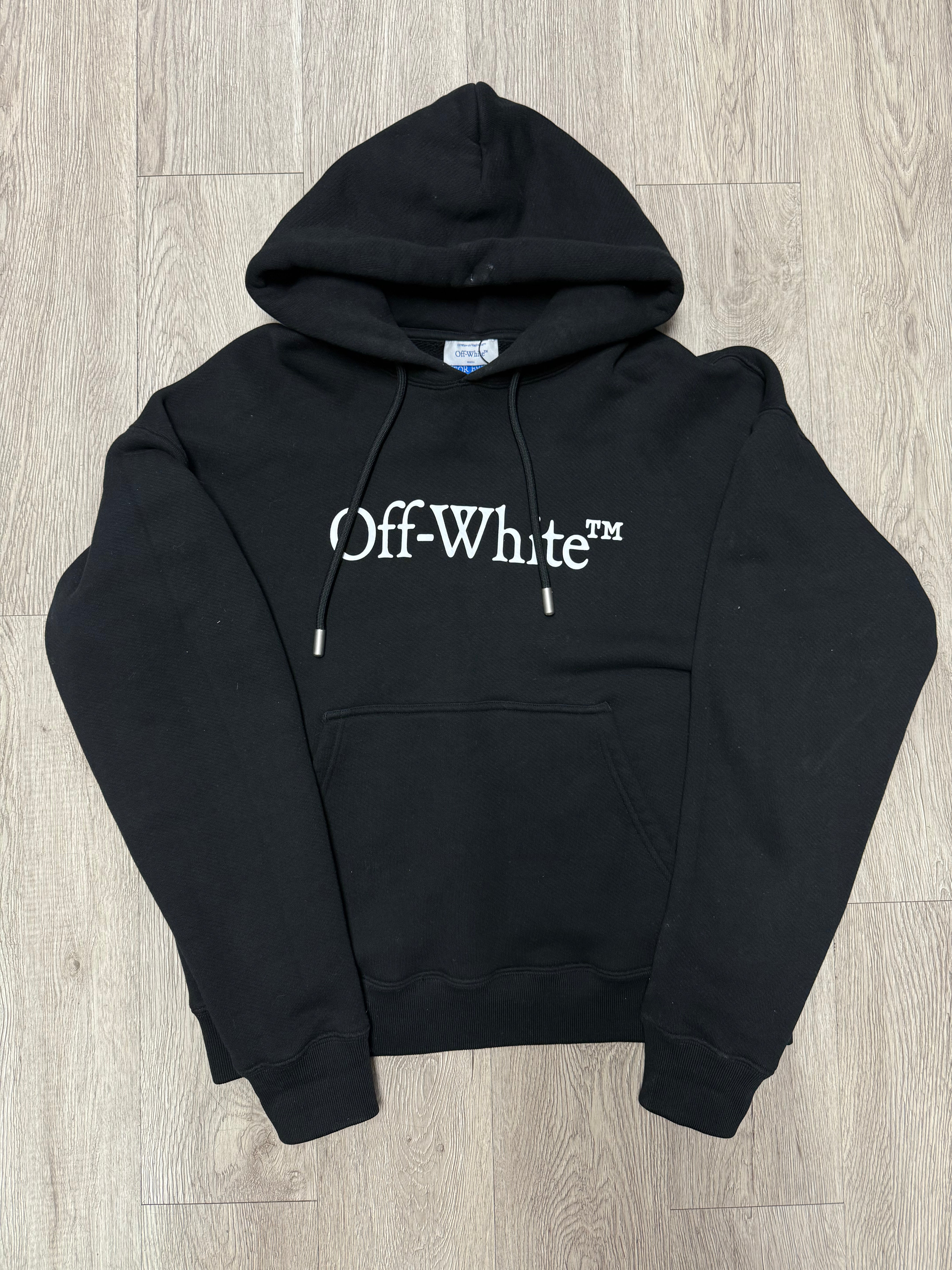Off White Black White Trademark Logo Hoodie