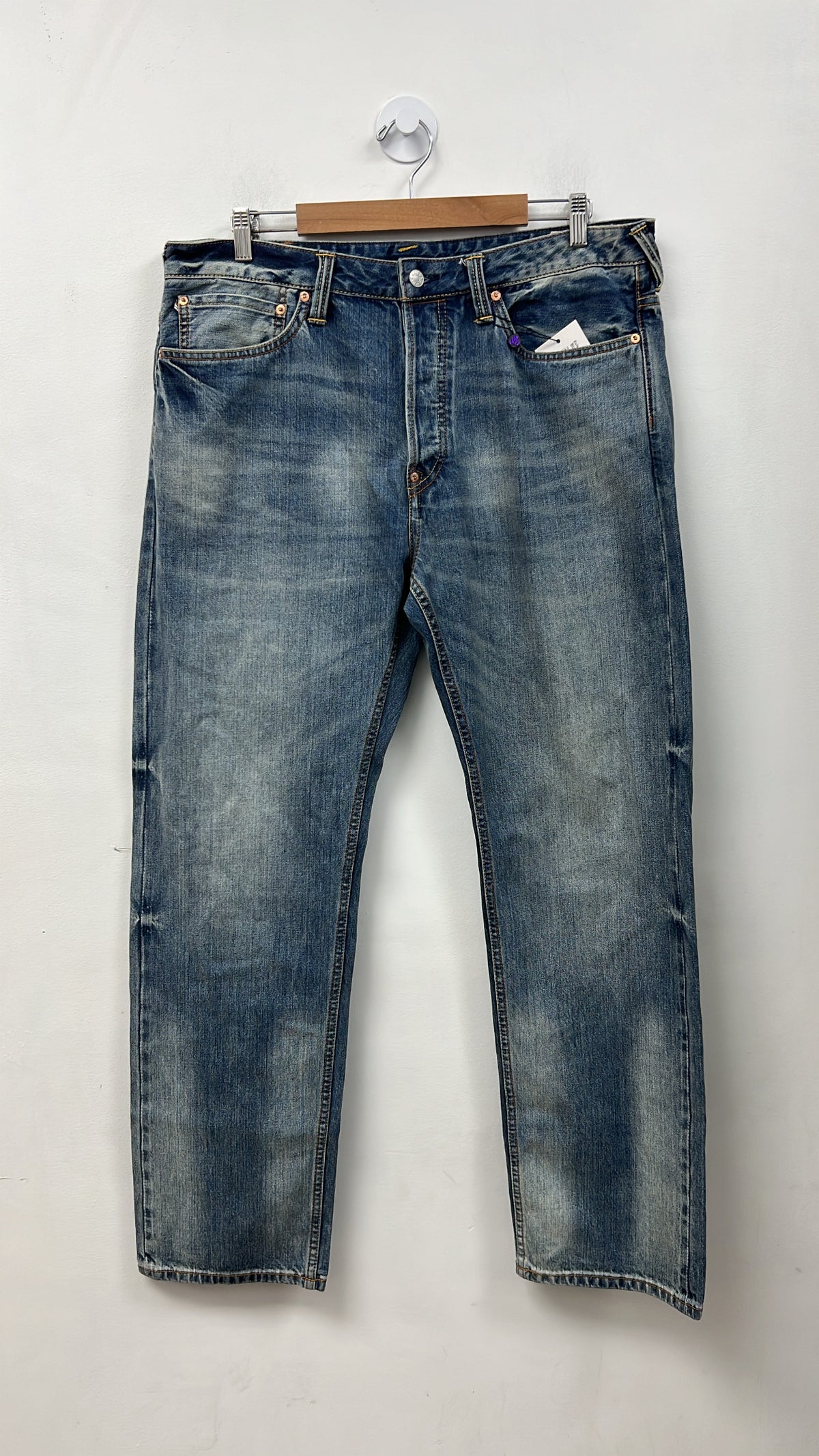 Evisu Light Wash Yellow Jeans
