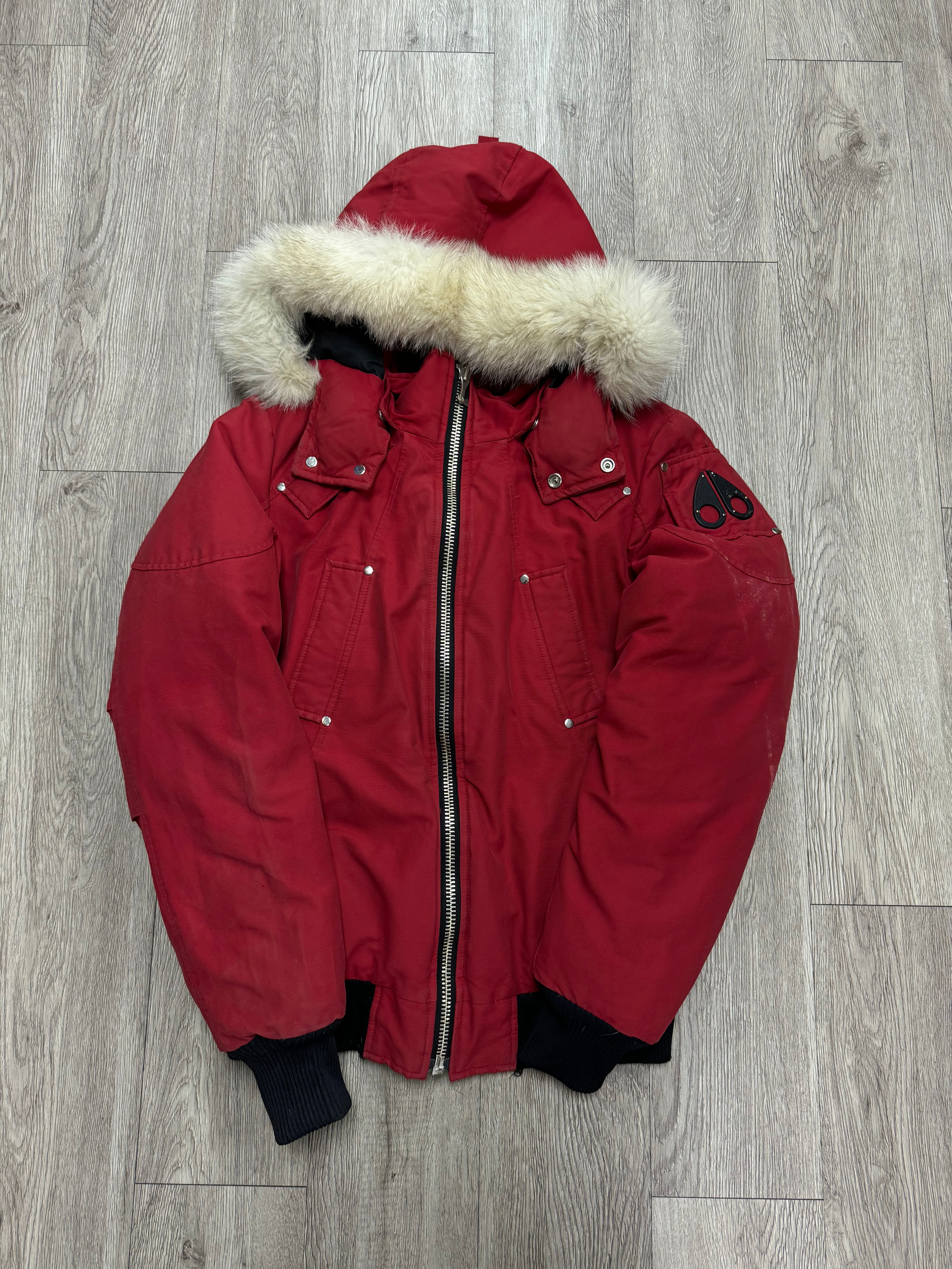 Moose Knuckles Red Bomber Jacket