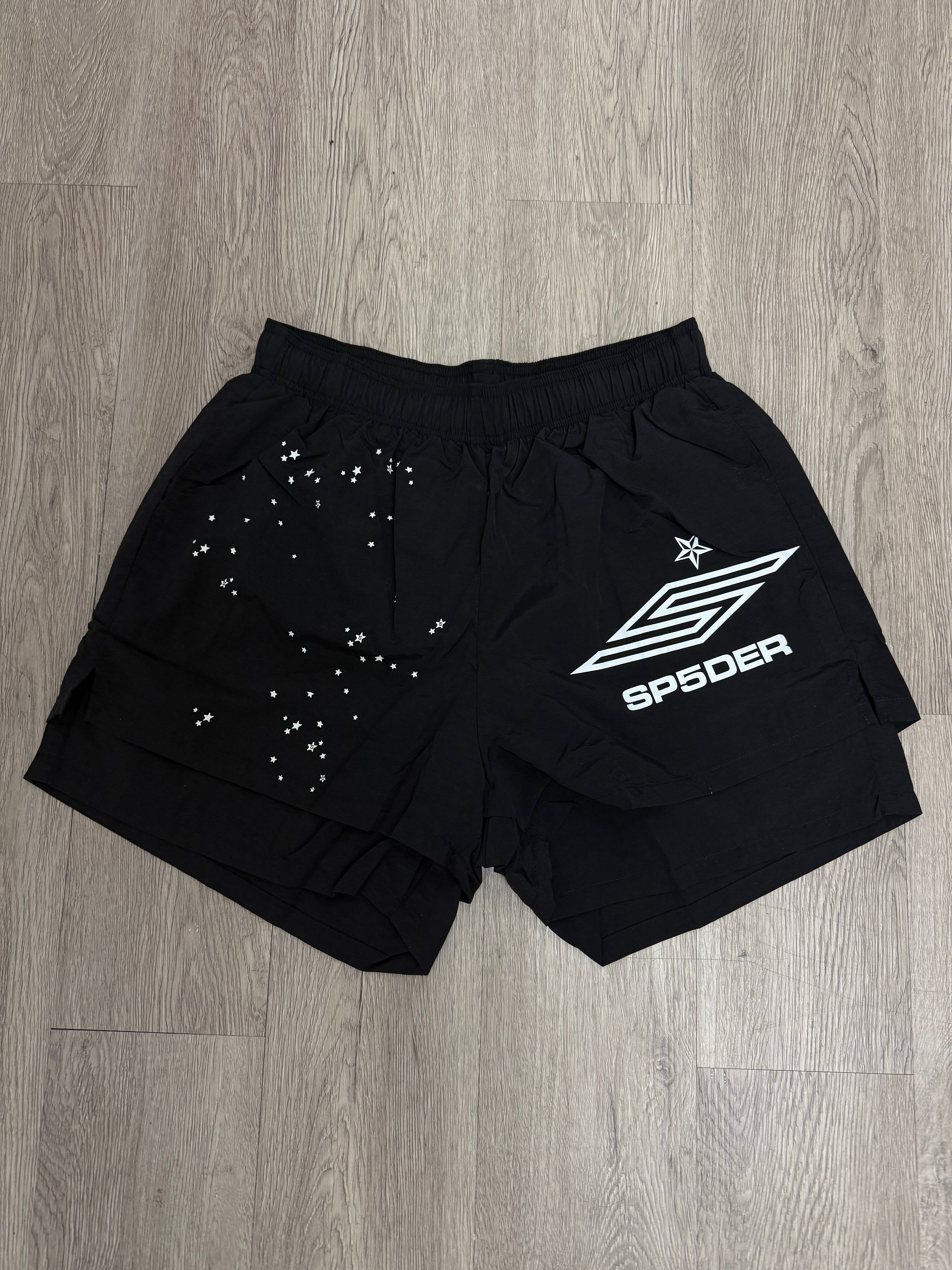Sp5der Pro Double Layer Shorts Black