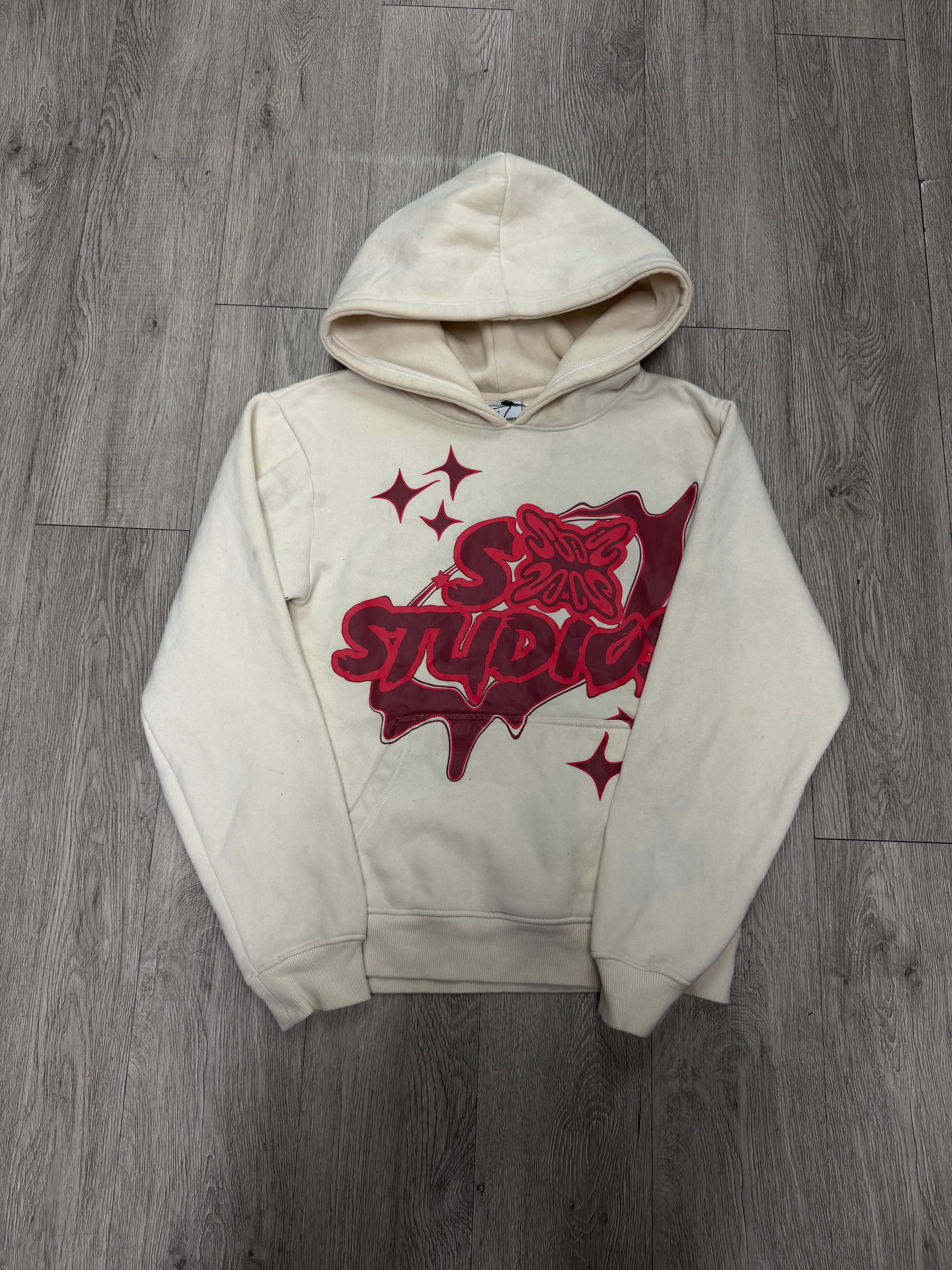 SB Studios Cream Red Hoodie