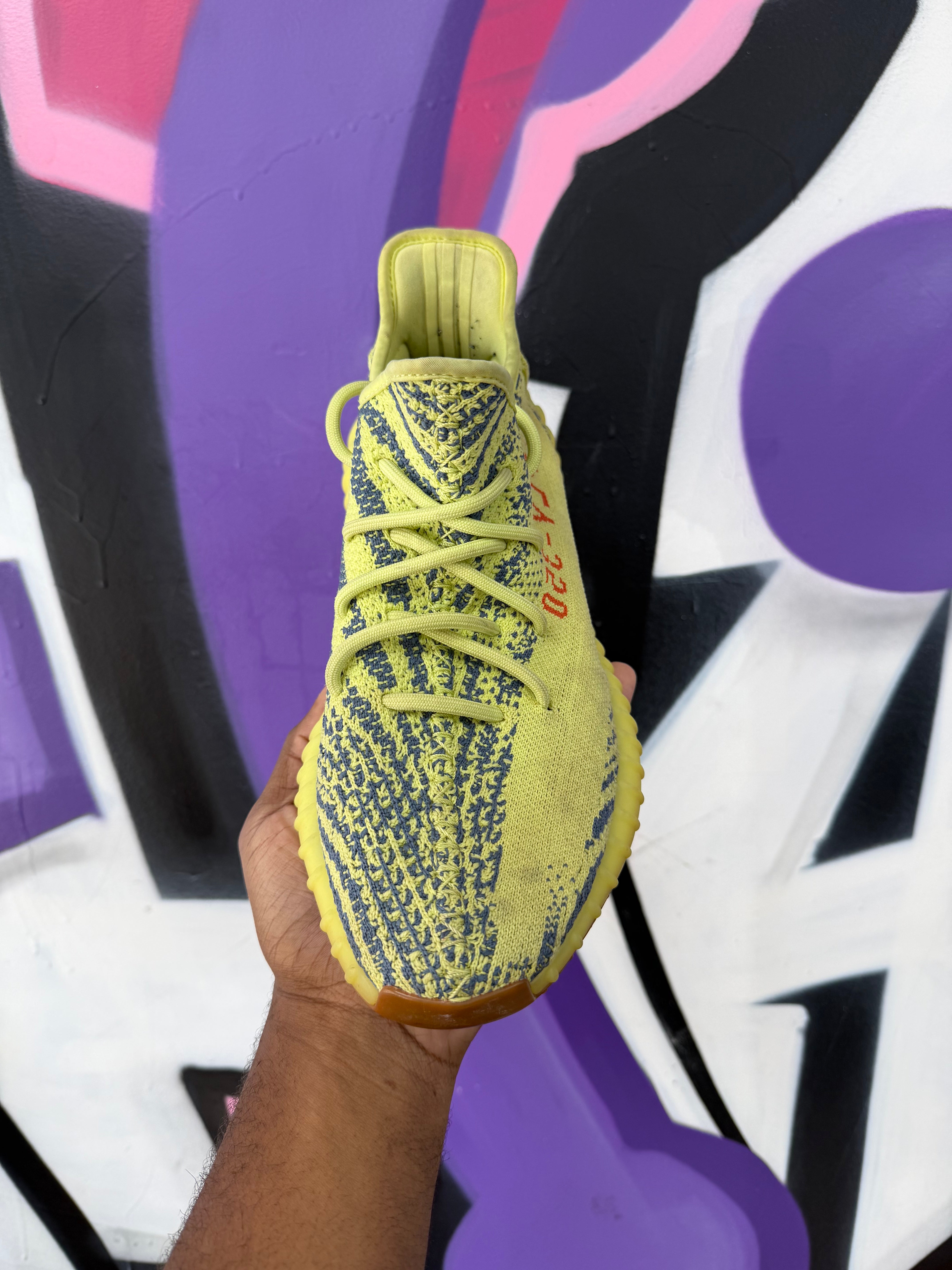 YZY 350 Semi Frozen Yellow Sneakers