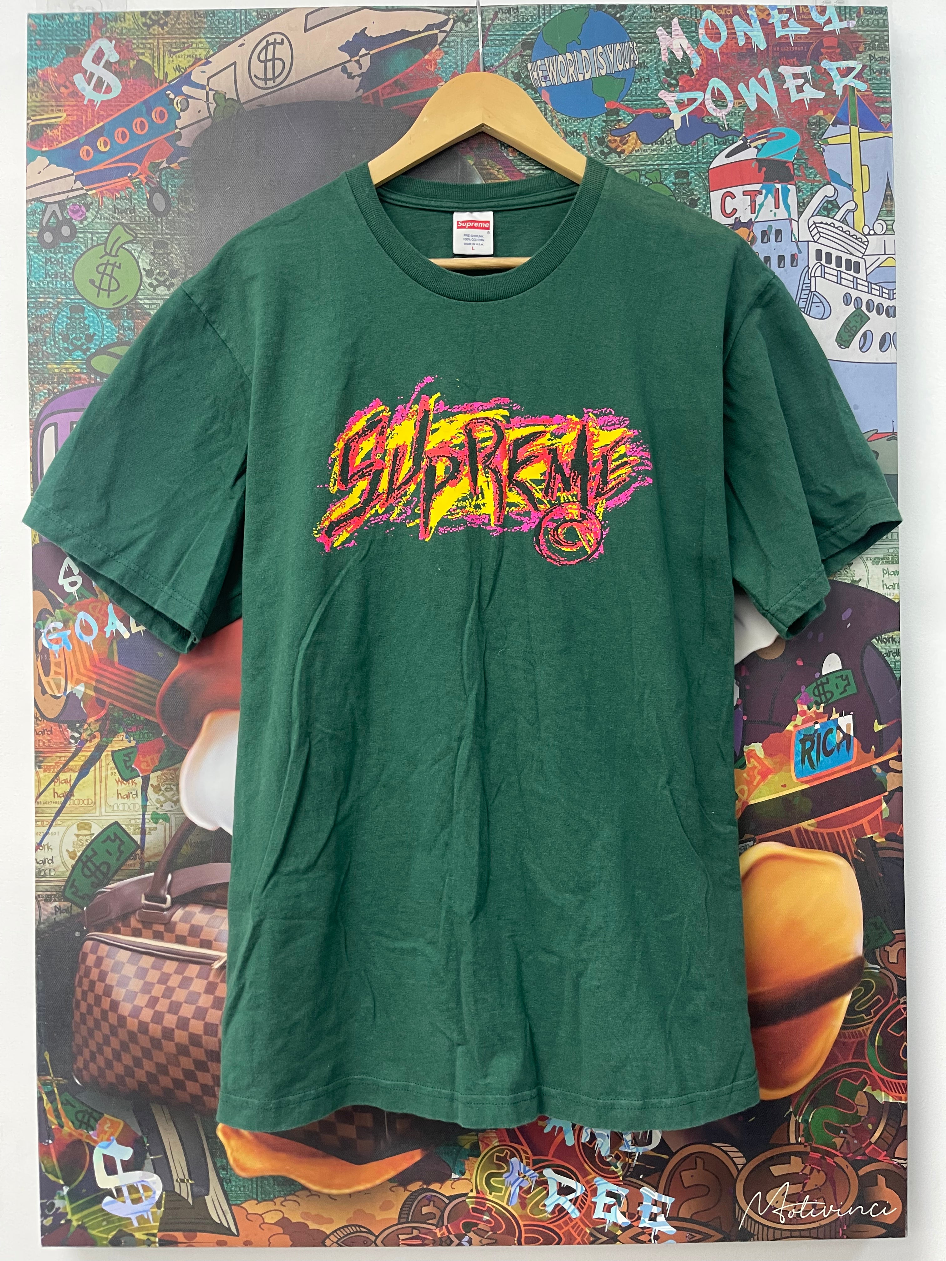 Supreme Green Scratch Tee