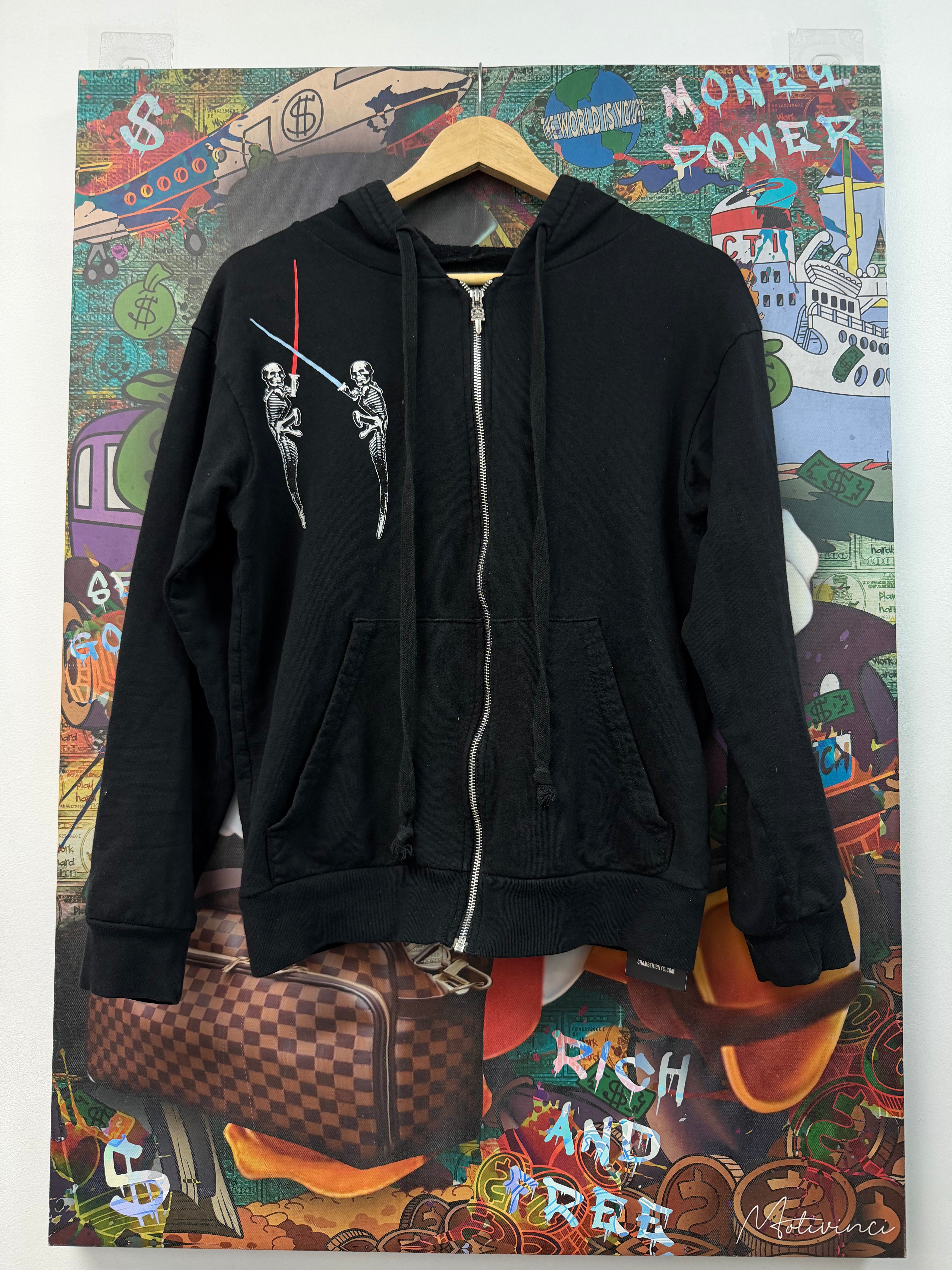 Chrome Hearts Black Foti Zip Up Hoodie