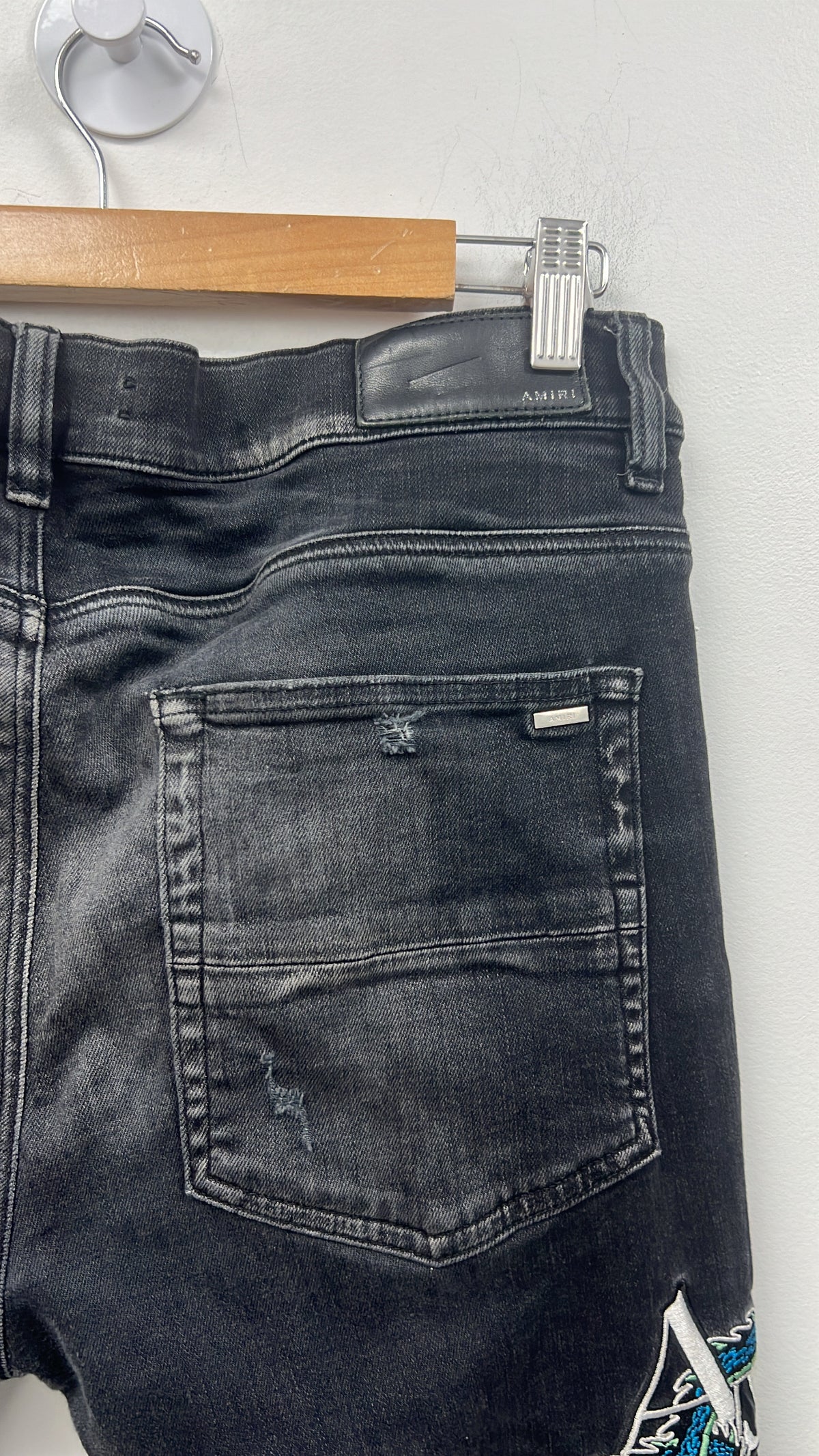Amiri Black Wash Year Of The Dragon Side Logo Jeans