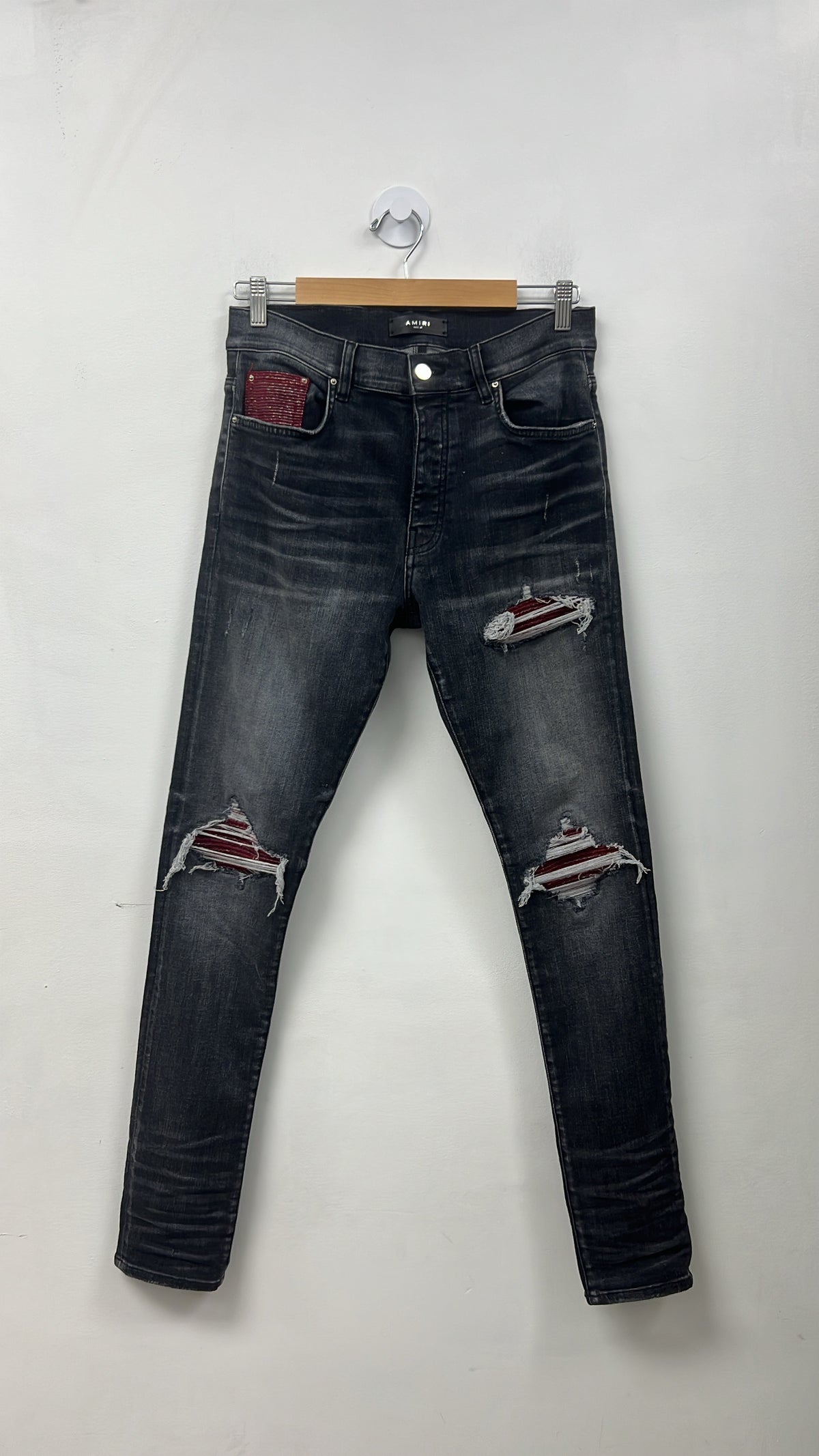 Amiri MX1 Grey Luren Patch Jeans