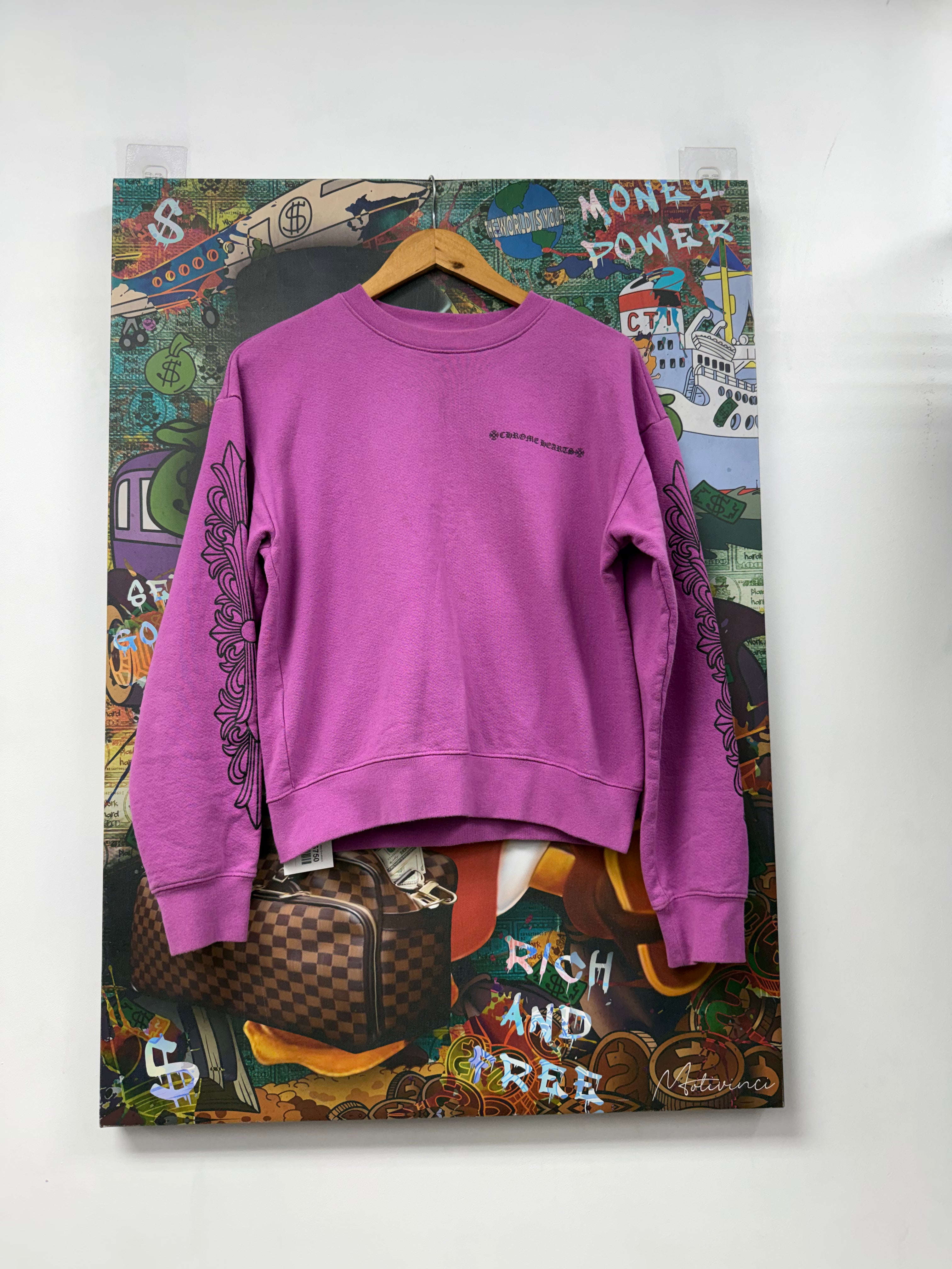 Chrome Hearts Matty Boy Purple Web Crewneck
